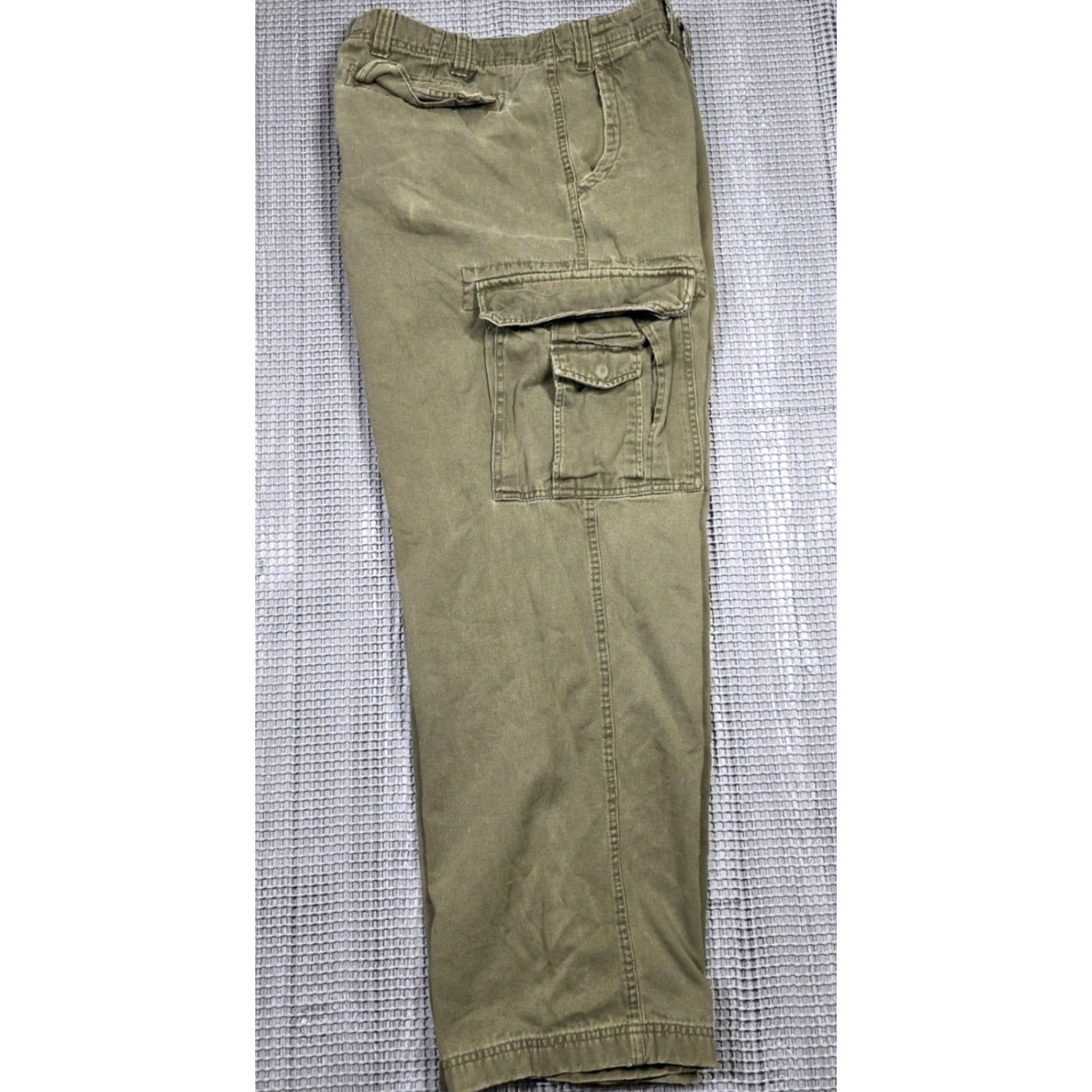 Nautica VINTAGE Nautica Pants 38x30 Cargo Wide-Leg Canvas Olive Green 90s Army Grunge Hip Hop Club Clip... Size US 38 / EU 54 - 6 Thumbnail