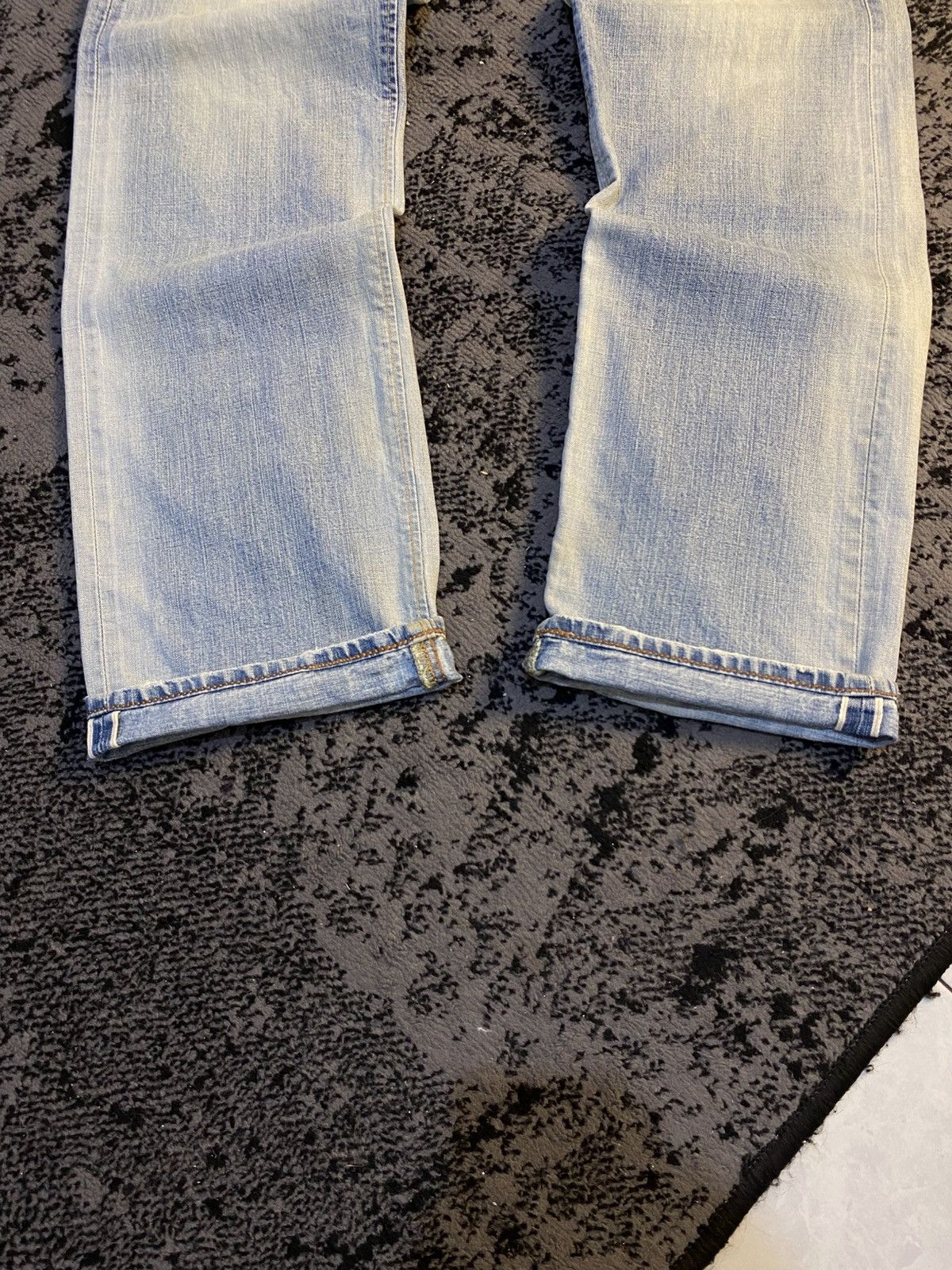 Edwin Vtg Edwin 505z Selvedge Sky Blue Faded Jeans 🔥 Size US 31 - 7 Thumbnail