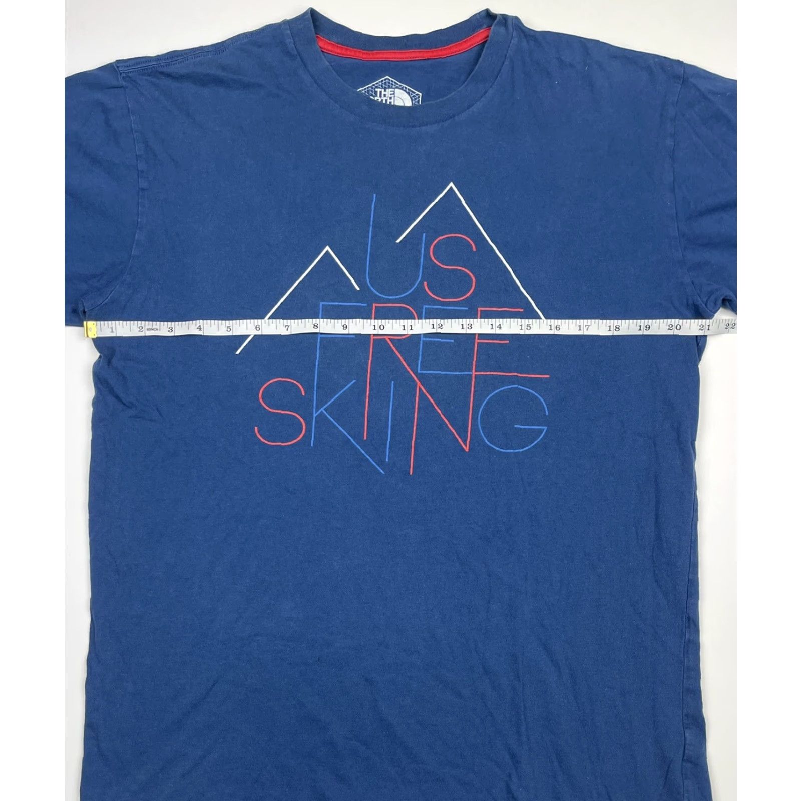 The North Face The North Face Mens T-Shirt Short Sleeve Crew Neck Blue Logo USA Flag Sz M Regular All Seasons Outdoor Size US M / EU 48-50 / 2 - 6 Thumbnail