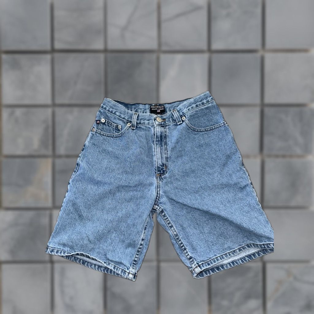Ralph Lauren VINTAGE Ralph Lauren Denim Shorts Blue 24in Waist 24in Inseam Women 14 Jorts Denim Size 42" / US 20 - 1 Thumbnail