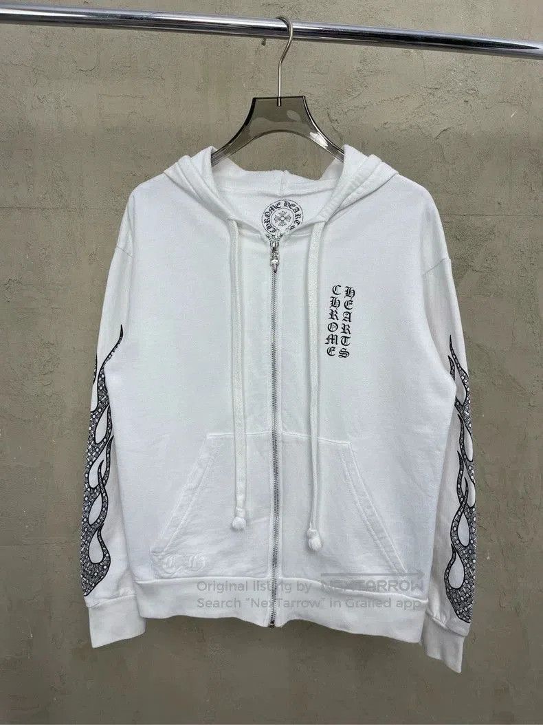 FR2 梅　クロムロゴ　パーカー　ホワイト fr2 新品 梅 ホース クロムハーツ パーカー - メルカリ
