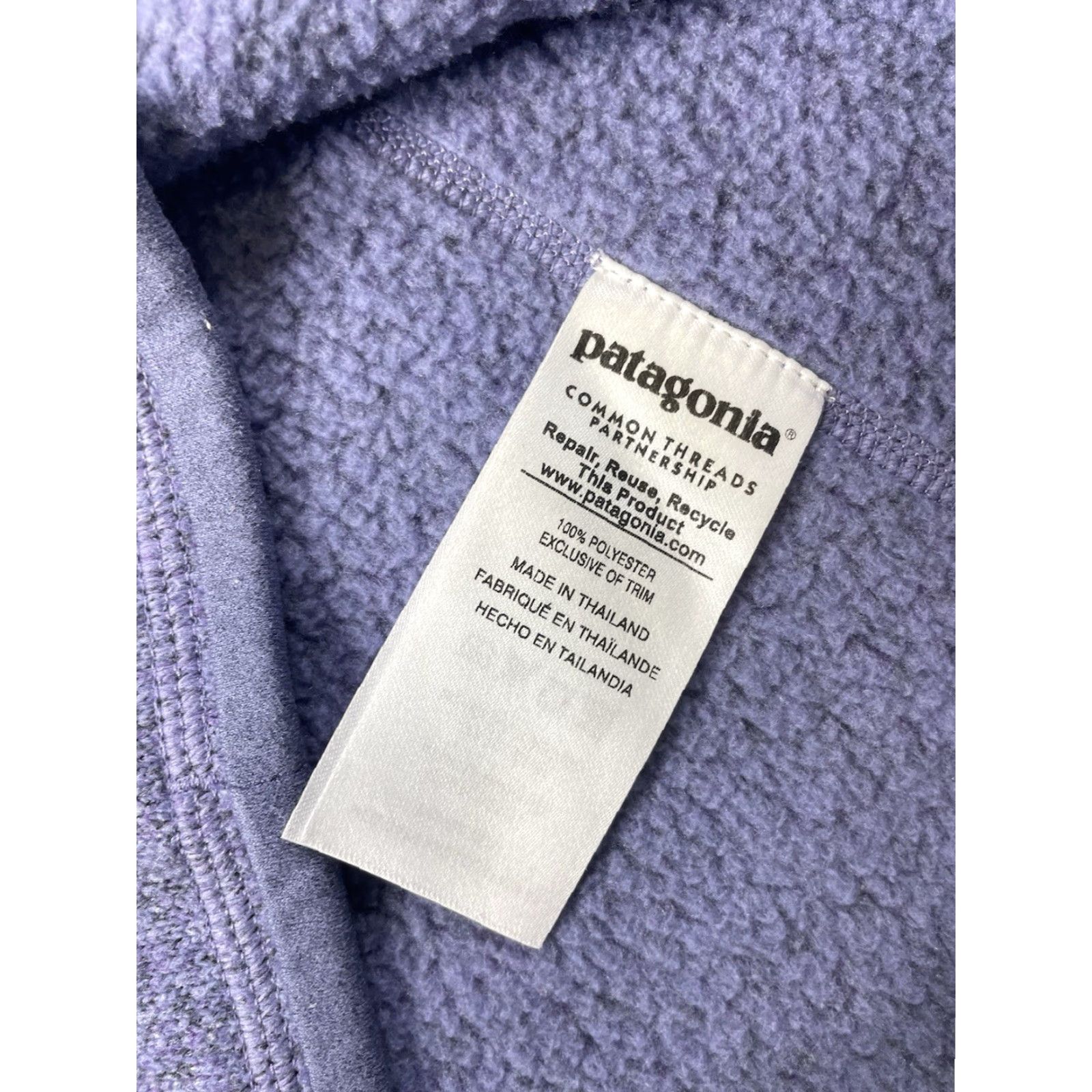 Patagonia Patagonia Sweater Womens Small Purple Long Sleeve 1/4 Zip Fleece Pullover Slim - Nature Outdoor Classic Casual Size S / US 4 / IT 40 - 7 Thumbnail