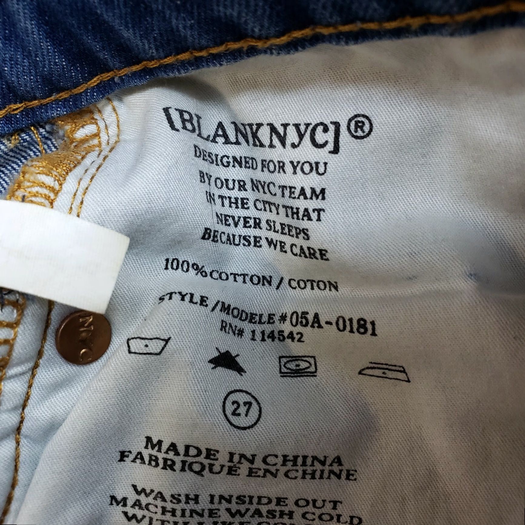 Vintage BLANKNYC Womens Denim Skirt 27 Blue Distressed Pockets Raw Hem Mini Short Cotton Denim Skirt Women Size 27 Blue Womens Size 27" / US 4 / IT 40 - 3 Thumbnail