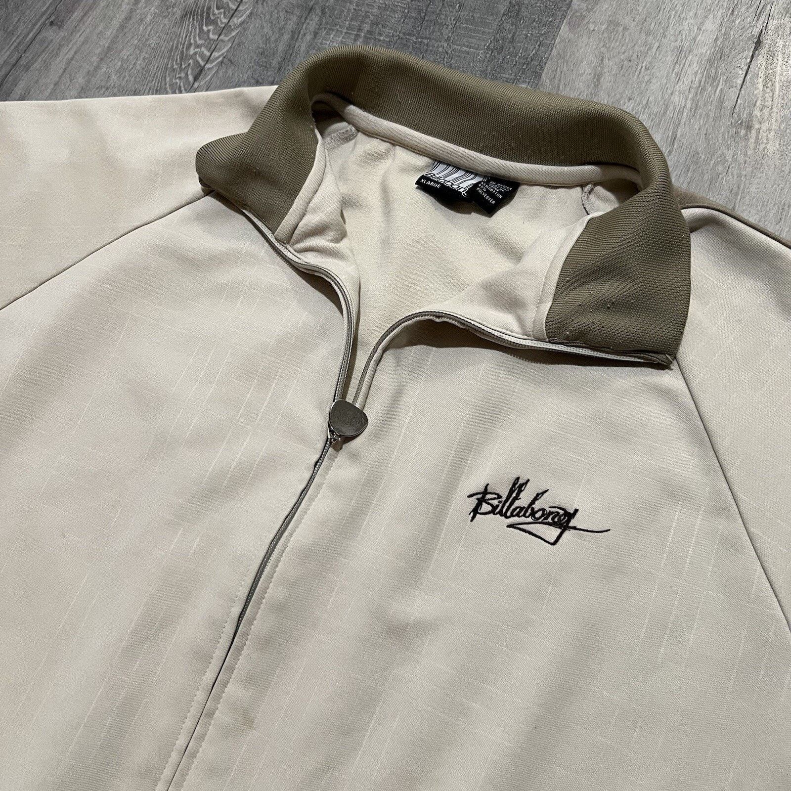 Billabong Billabong Track Jacket Beige Full Zip Striped Tonal Plaid Size US XL / EU 56 / 4 - 2 Thumbnail