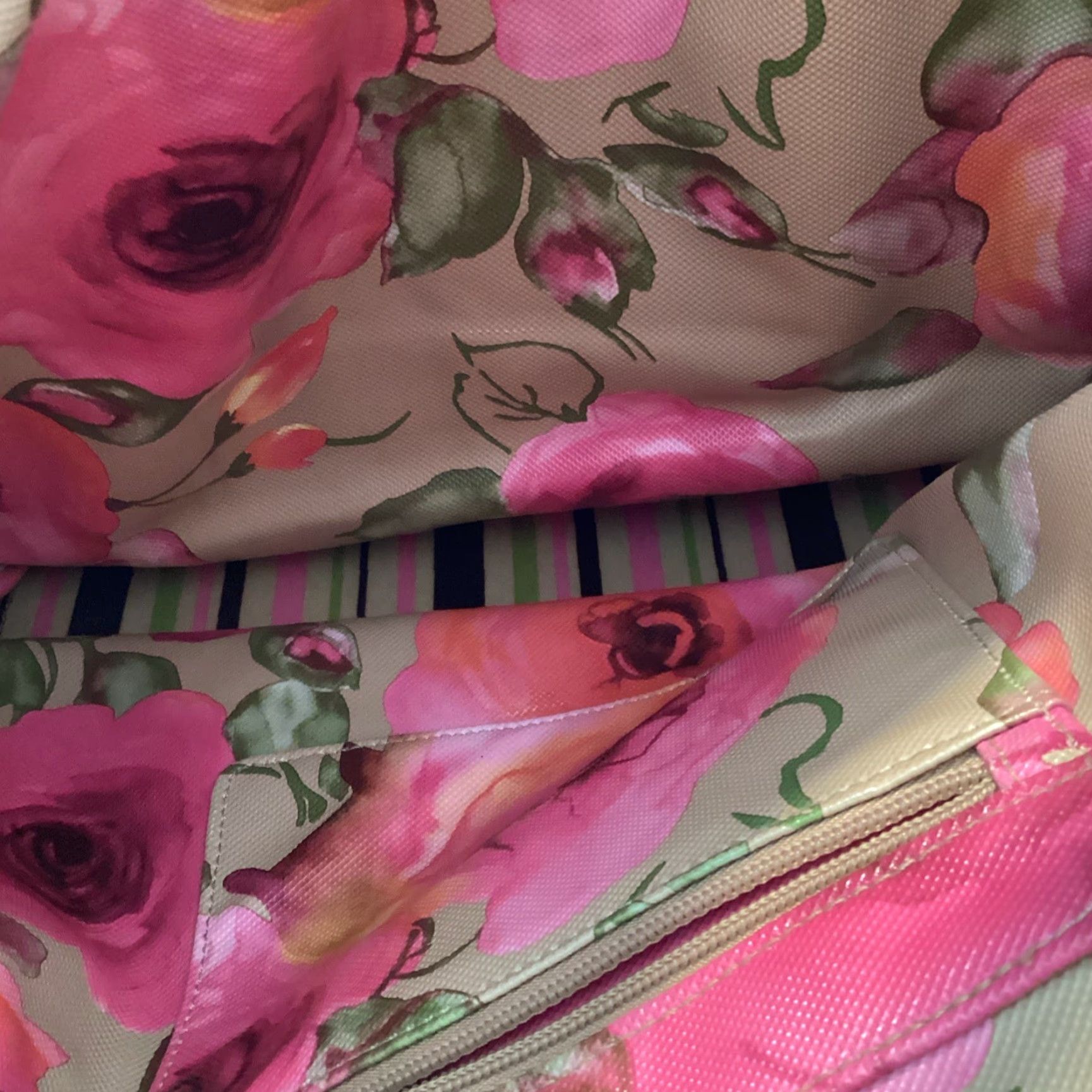 Vintage Gigi Hill Women Floral Vinyl Tote Bag Size ONE SIZE - 5 Thumbnail