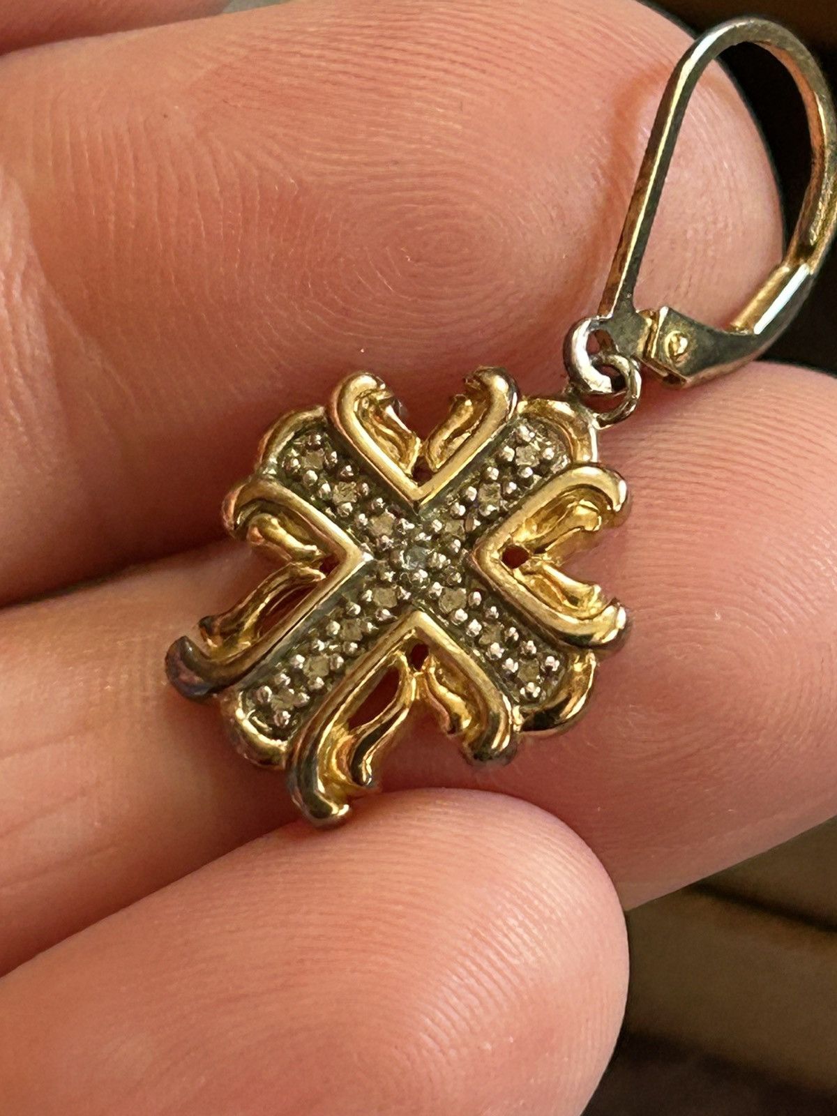 Vintage Vintage Ross Simons genuine diamond 925 cross earrings Size ONE SIZE - 17 Thumbnail
