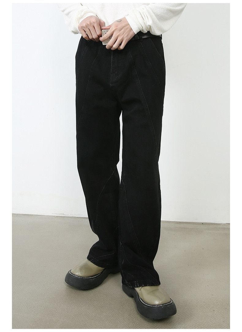 Japanese Brand × Jean Japanese retro patchwork loose wide-leg casual jeans Size US 32 / EU 48 - 3 Thumbnail