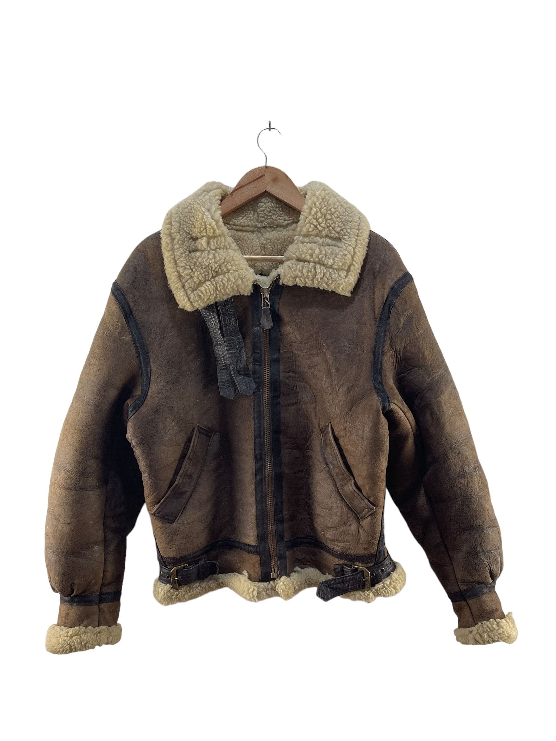 Avirex × B 3 Vintage Avirex B 3 Type 3 Sheep Skin Leather Jacket 
