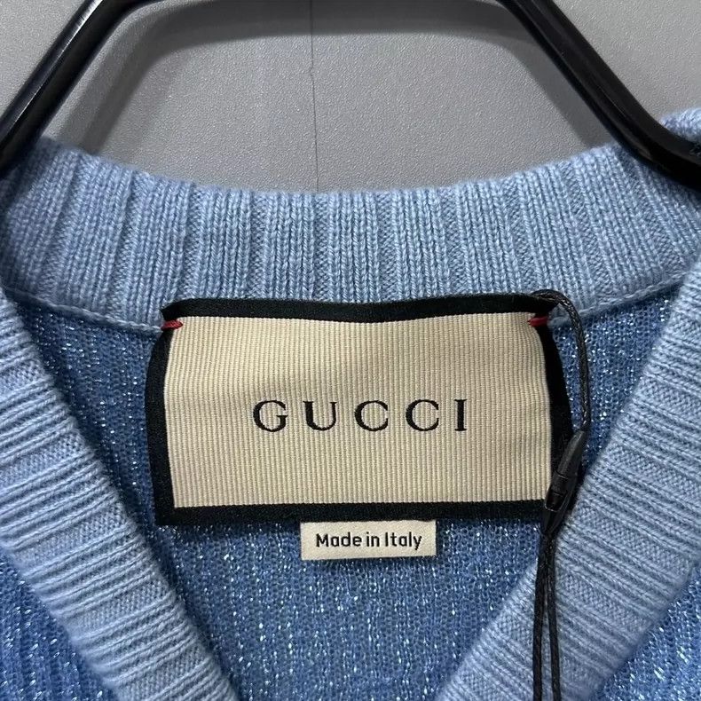 Gucci Gucci Blue logo knitwear Size S / US 4 / IT 40 - 5 Thumbnail
