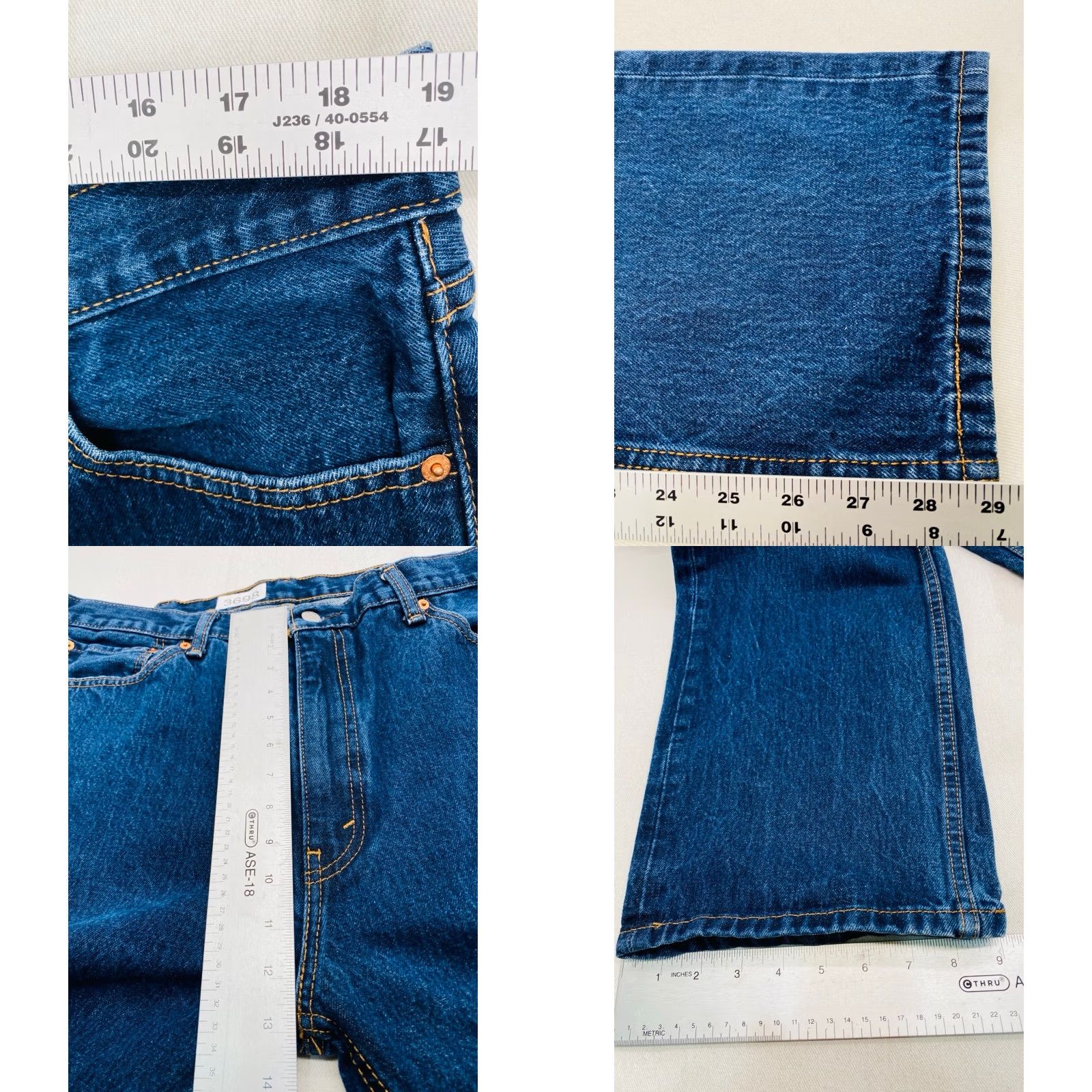 Levi's Levi's 505 Jeans Mens 40x30 Blue Denim Cotton 5-Pocket Regular Straight Levi's 500 Series Jeans Mens 40 30 Denim 505 Straight Size US 40 / EU 56 - 8 Thumbnail