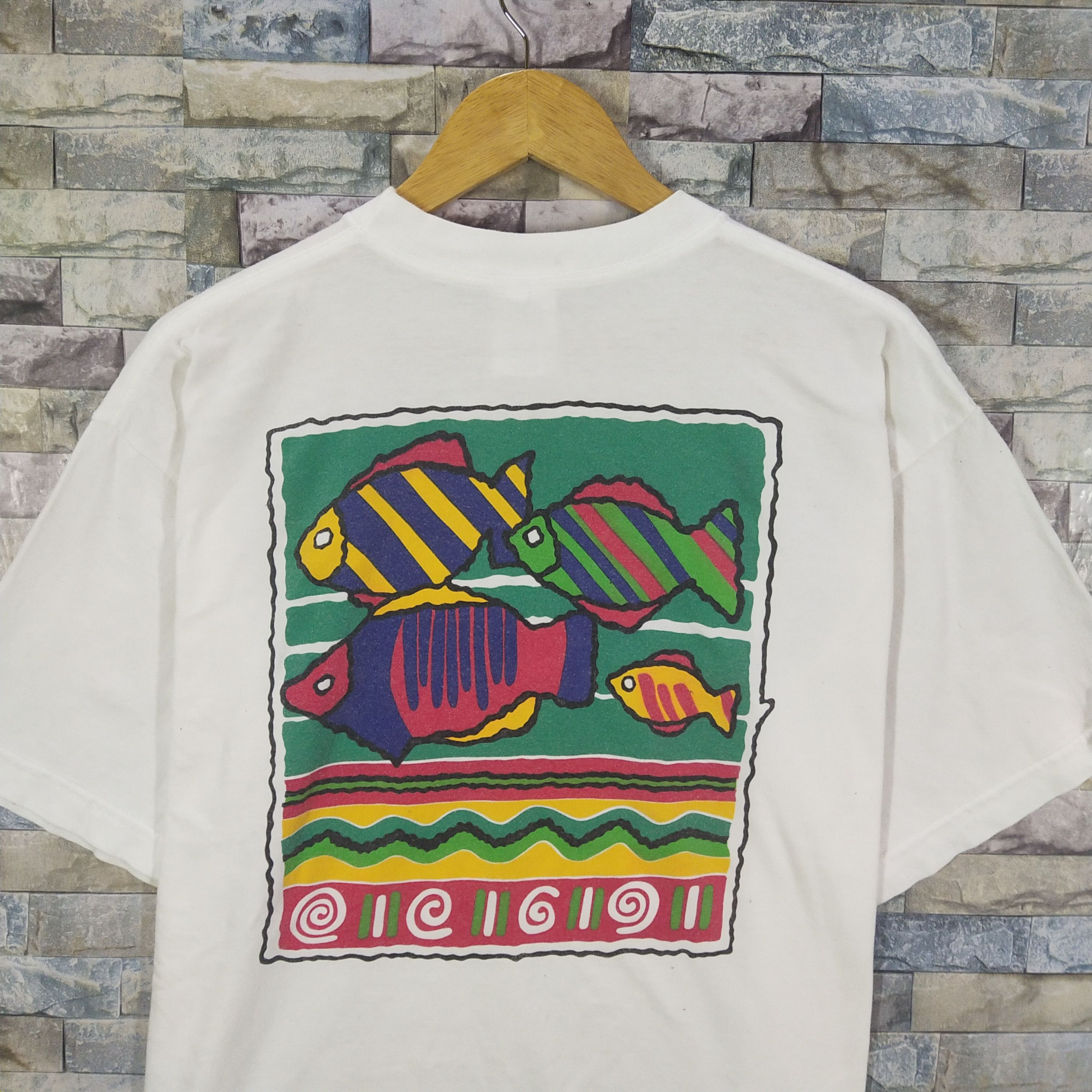 Vintage Vintage Art 90s Nassau Bahamas Fish Size US L / EU 52-54 / 3 - 2 Thumbnail