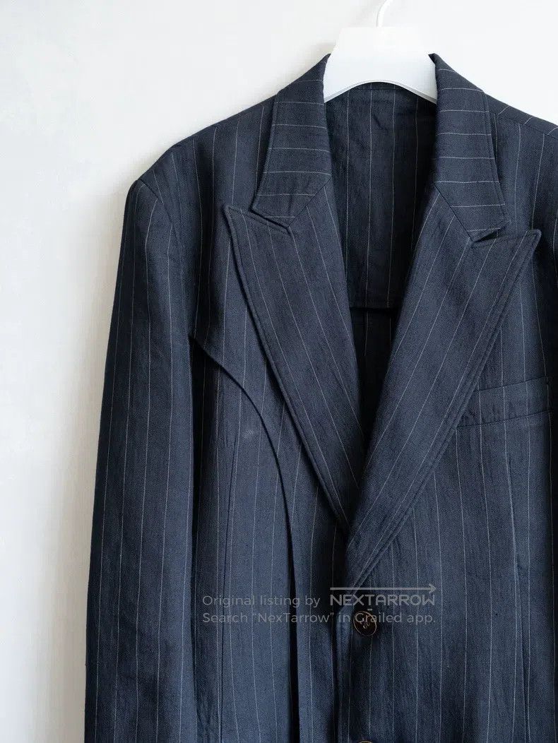 Yohji Yamamoto YOHJI YAMAMOTO Striped Double Layer Jacket Size US M / EU 48-50 / 2 - 4 Thumbnail