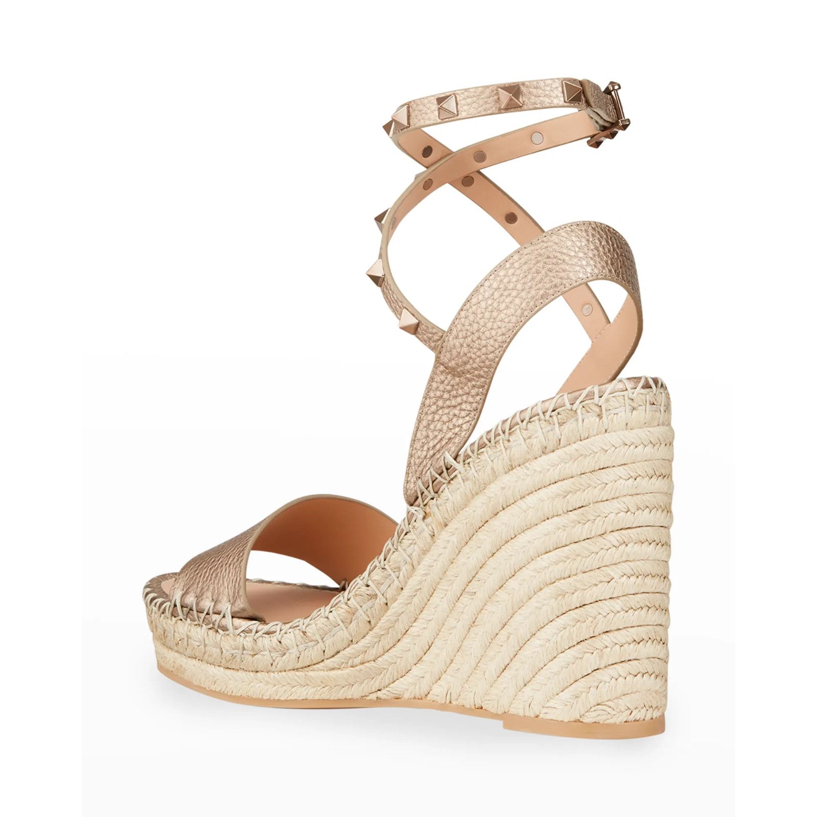 Valentino Rockstud Skin Ankle Strap Platform Wedge Sandal Heel 41 Size US 11 / IT 41 - 8 Thumbnail