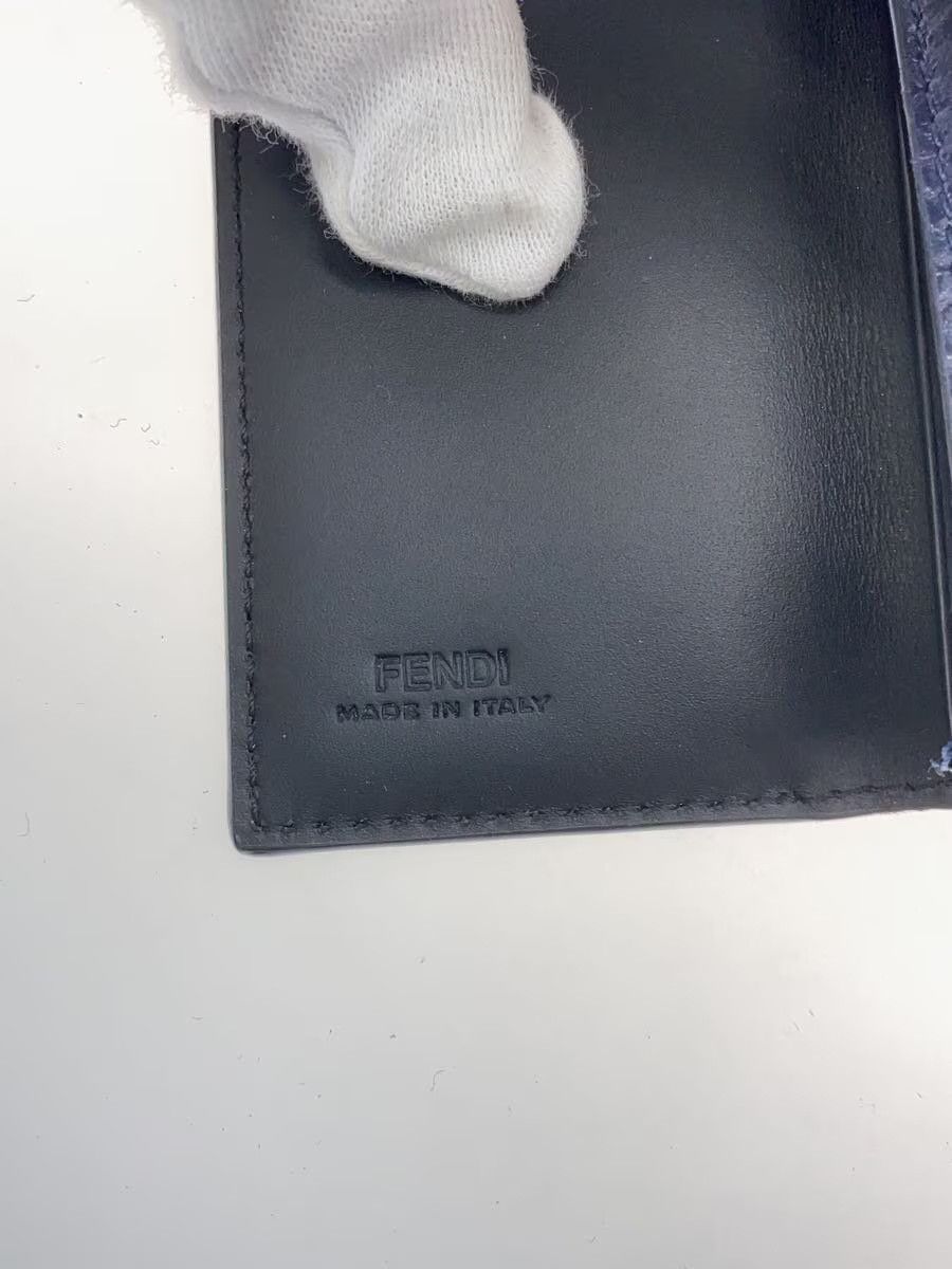 Fendi Fendi Leather Tri-Fold Wallet Navy Size ONE SIZE - 3 Thumbnail