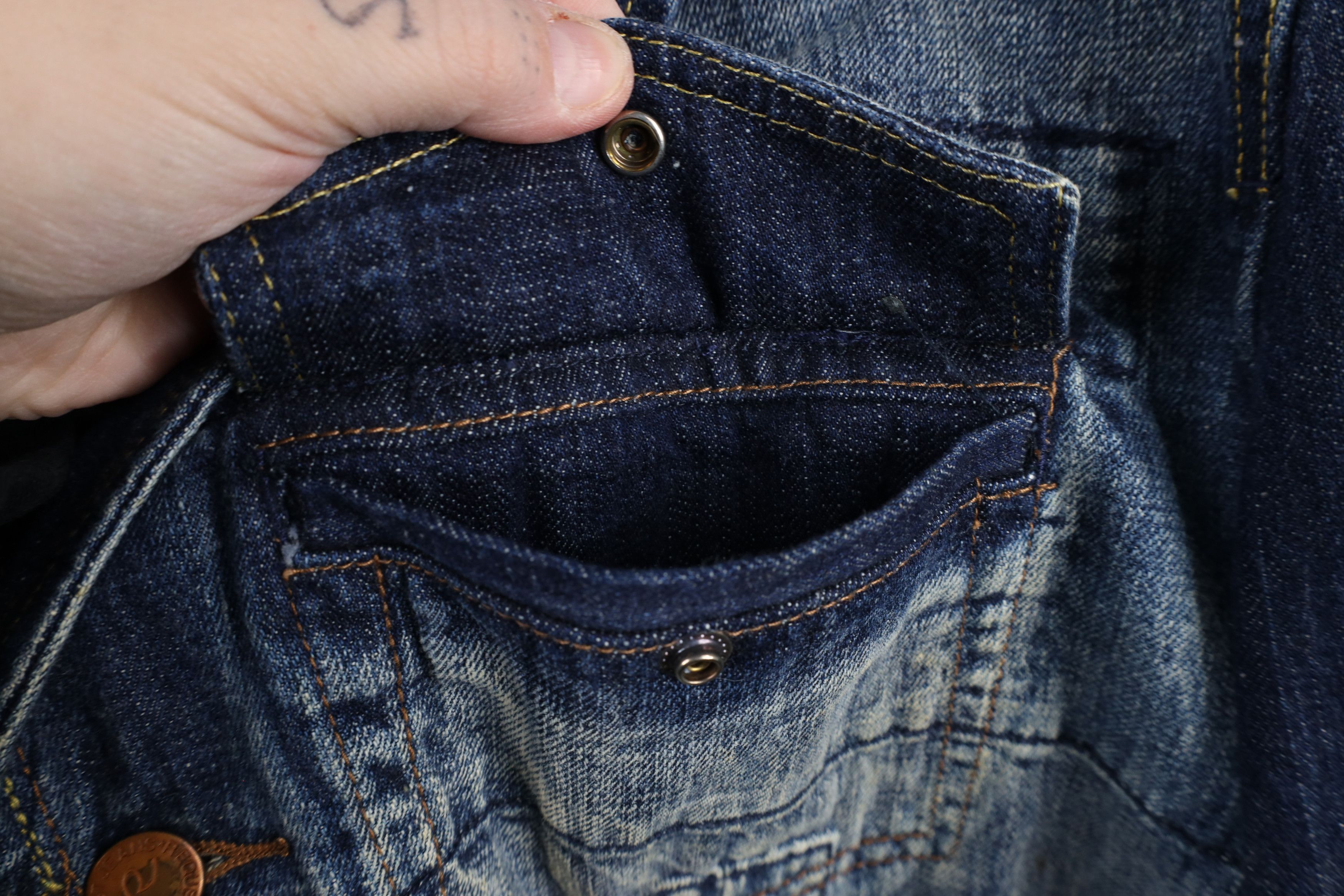 Vintage Vintage 90s Y2K Streetwear Denim Jean Blazer Jacket Blue Size US XXL / EU 58 / 5 - 4 Thumbnail