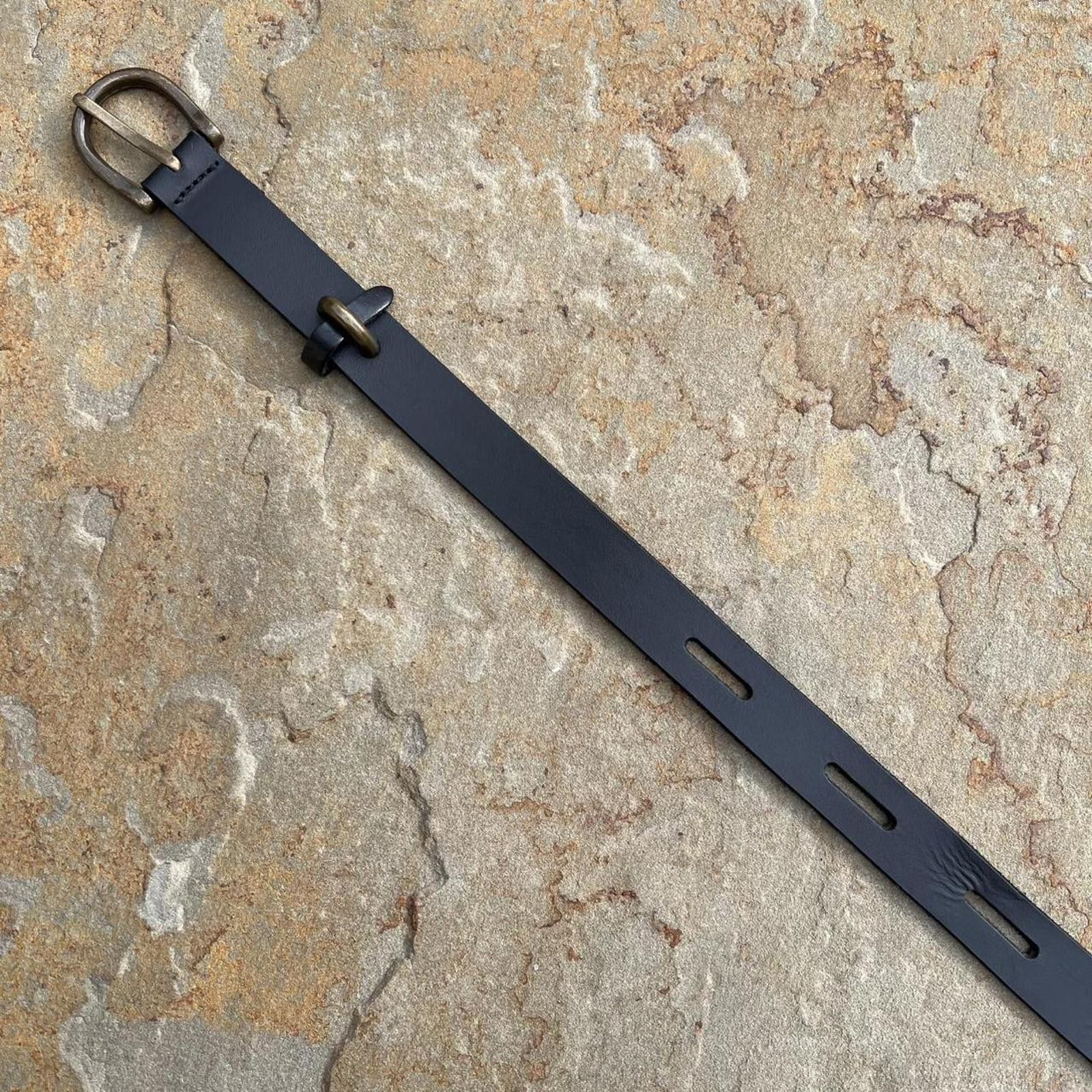 Other Black Leather Unique Boho Grunge Design Belt Size ONE SIZE - 3 Thumbnail