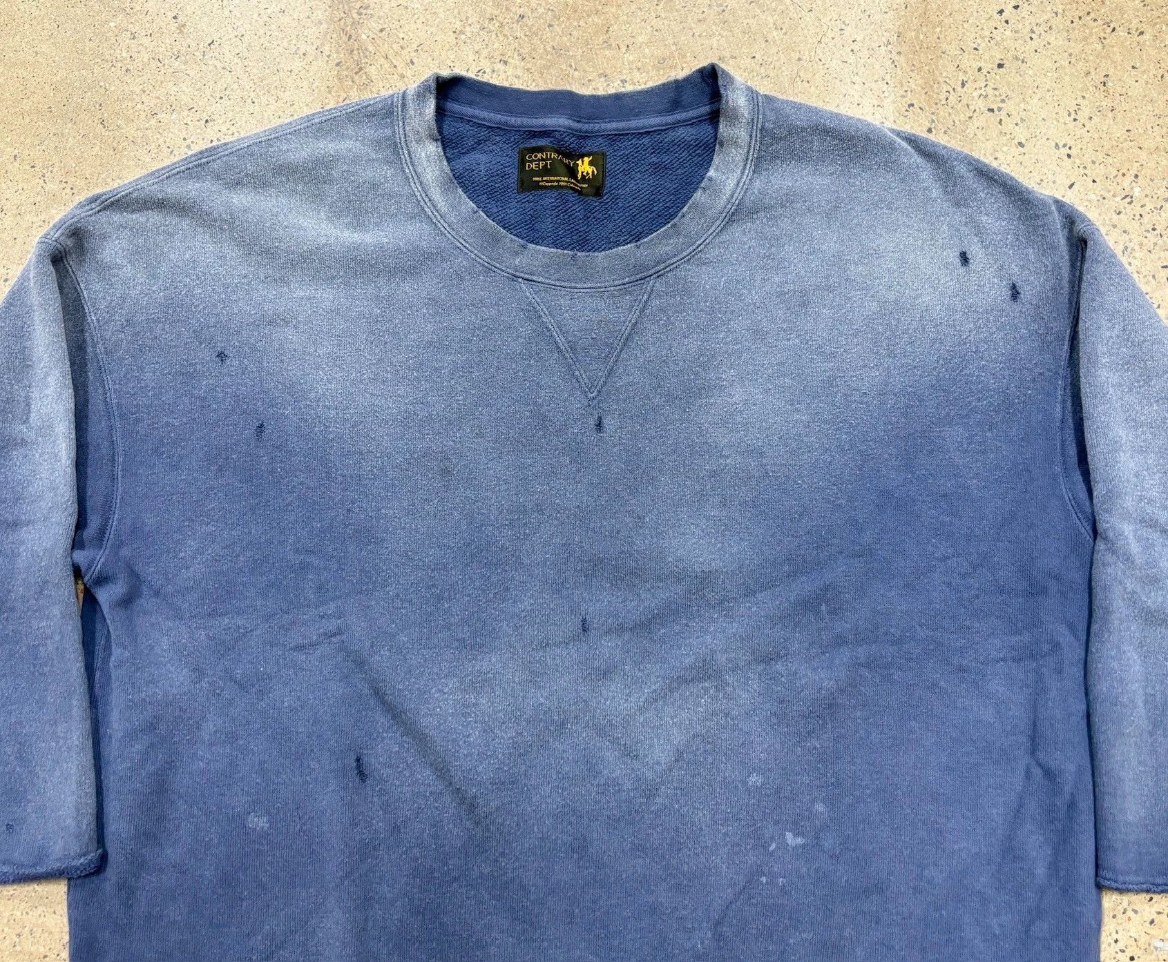 Visvim VISVIM Distressed 3/4 Sleeve Sweatshirt/Hoodie/Jacket Size US M / EU 48-50 / 2 - 1 Thumbnail