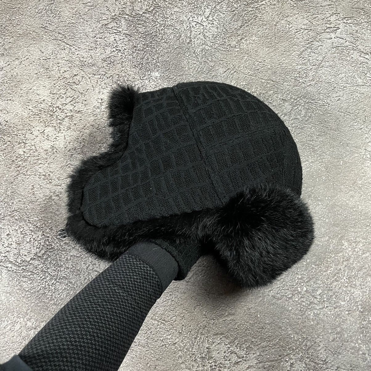 Vintage Vintage 90s Black Mohair Ushanka Beanie Faux Fur Alt Drip OS Size ONE SIZE - 6 Thumbnail