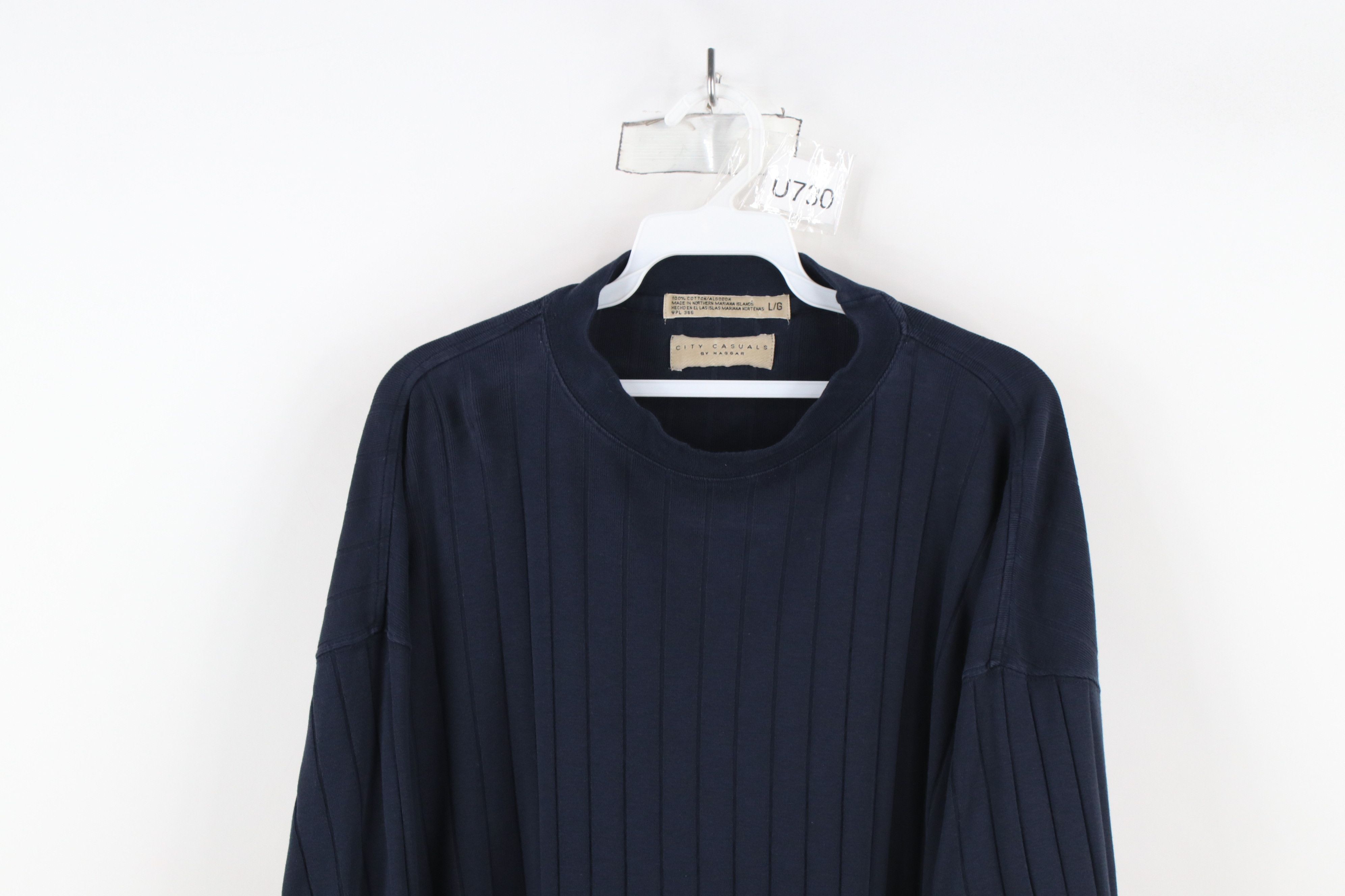 Vintage Vintage 90s Streetwear Ribbed Knit Long Sleeve T-Shirt USA Size US L / EU 52-54 / 3 - 2 Thumbnail