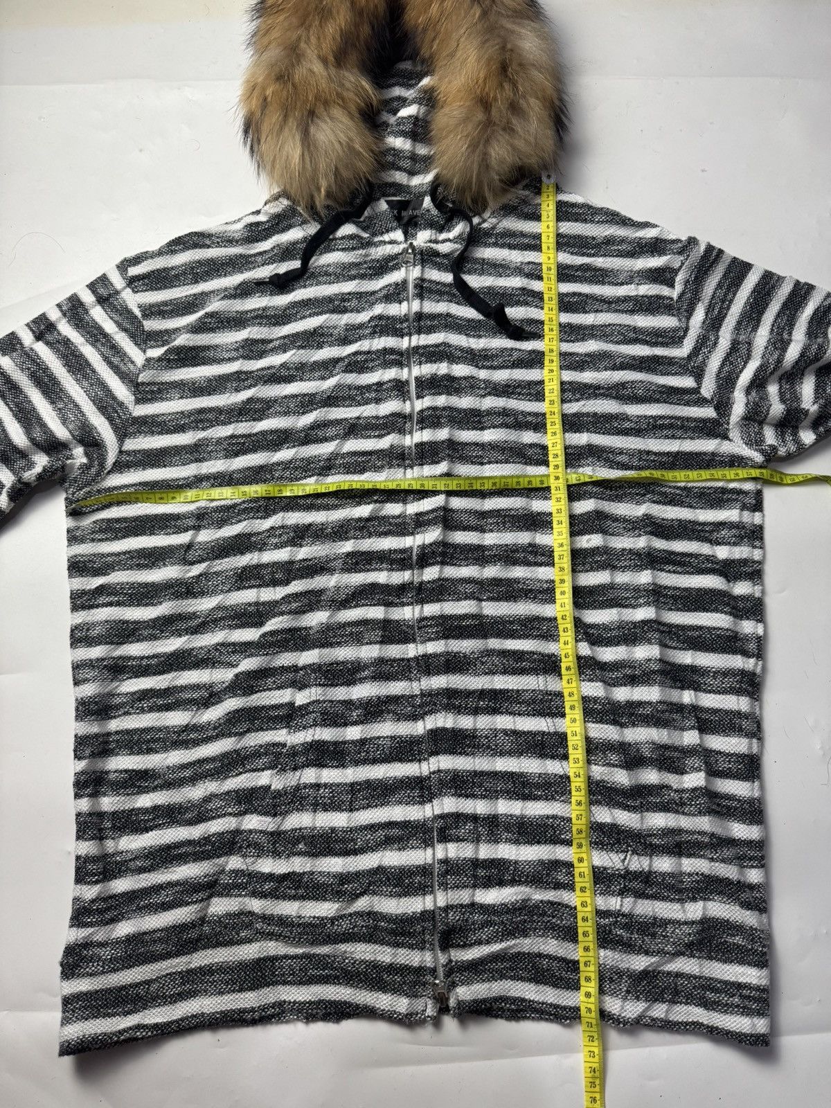 Hysteric Glamour × Japanese Brand × Le Grande Bleu (L.G.B.) Fur Hoodie Striped Japanese Lock Heaven Styled Size US L / EU 52-54 / 3 - 5 Thumbnail