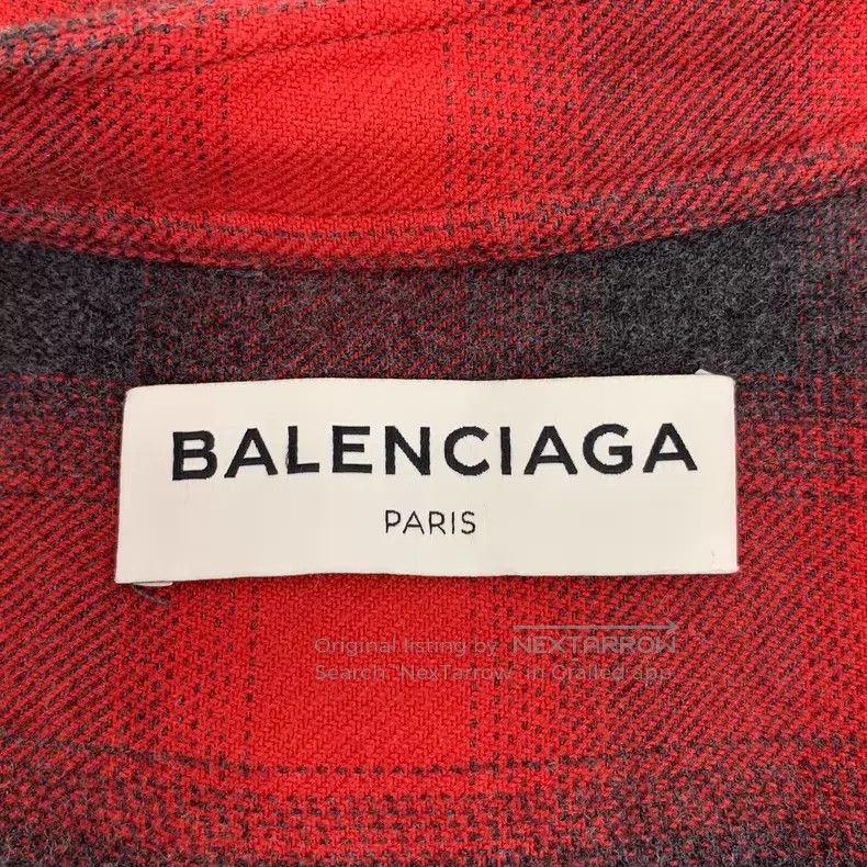 Balenciaga Balenciaga Red plaid cotton tie bow long sleeve shirt Size XS / US 0-2 / IT 36-38 - 5 Thumbnail