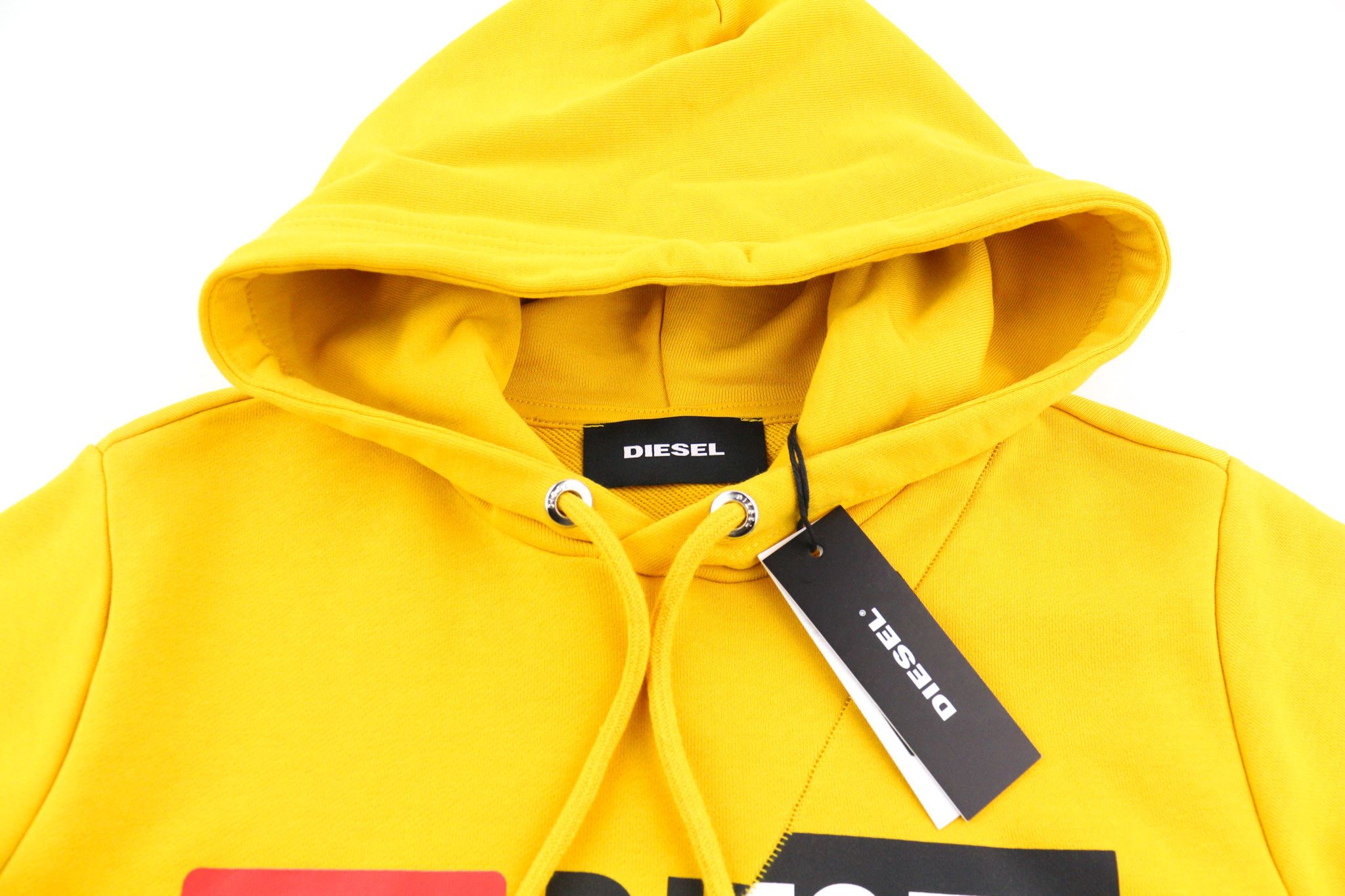 Diesel S-Girk-Hood-Cuty Men Hoodie S Yellow Pullover Kangaroo 40117 Size US S / EU 44-46 / 1 - 4 Thumbnail