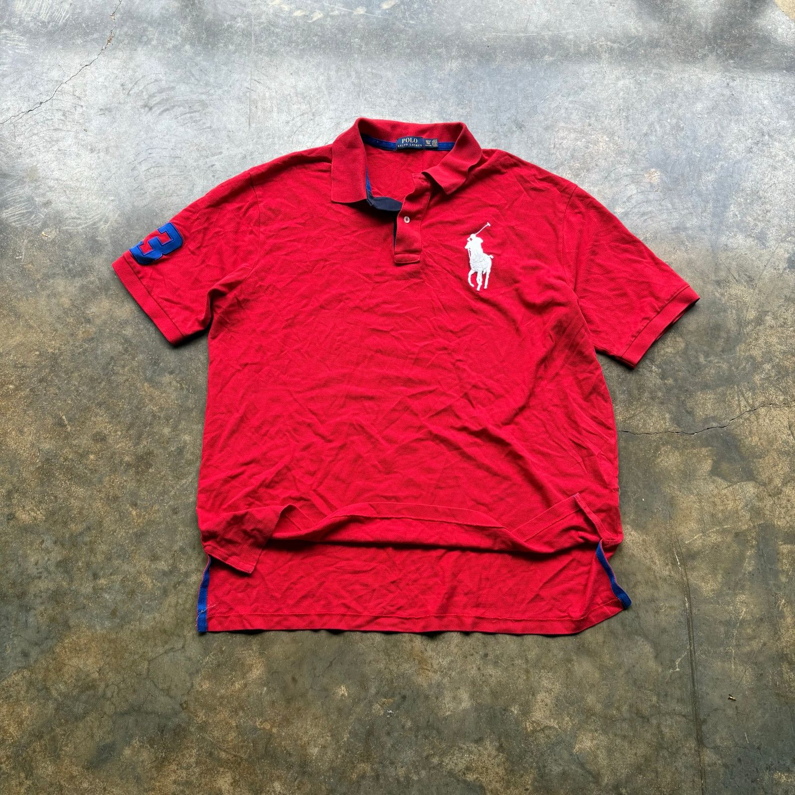 Polo Ralph Lauren Cool Vintage Style Red Big Logo Polo Shirt Size US XL / EU 56 / 4 - 1 Thumbnail