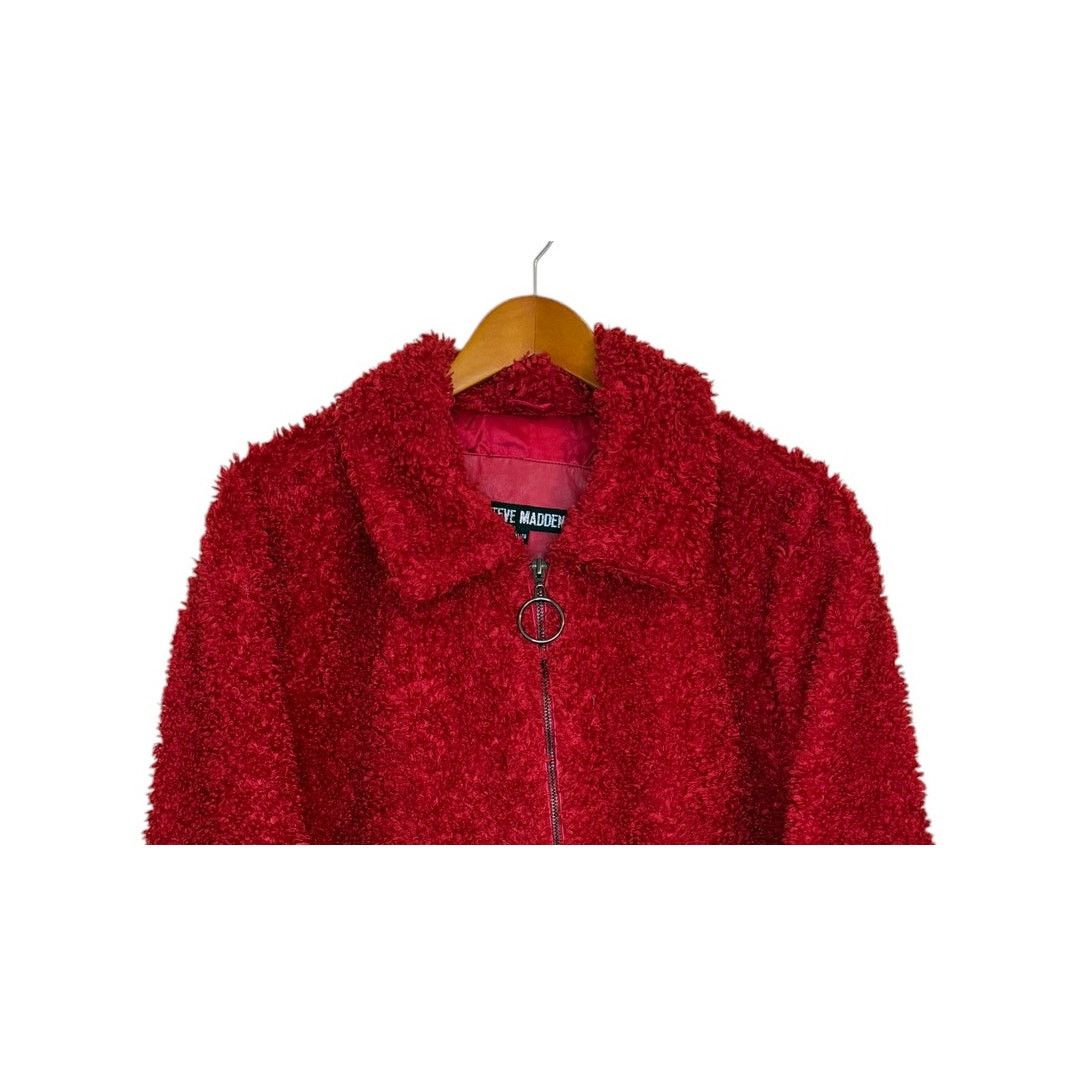 Steve Madden Steve Madden Coat Women X Large Red Shearling Teddy Size XL / US 12-14 / IT 48-50 - 2 Thumbnail