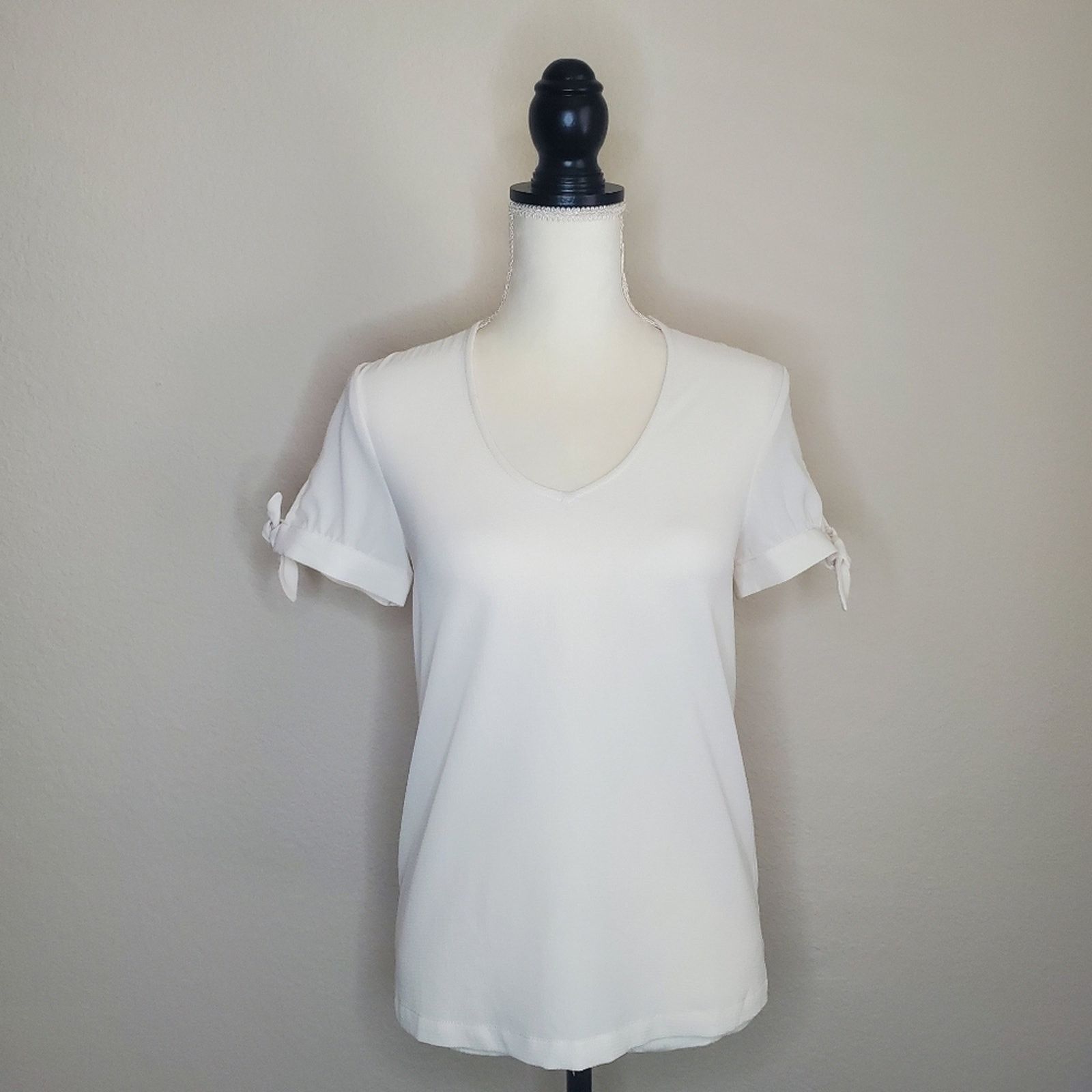 Other Modcloth White Tie Sleeve Blouse XXS Size XXS / US 00 / IT 34 - 1 Thumbnail