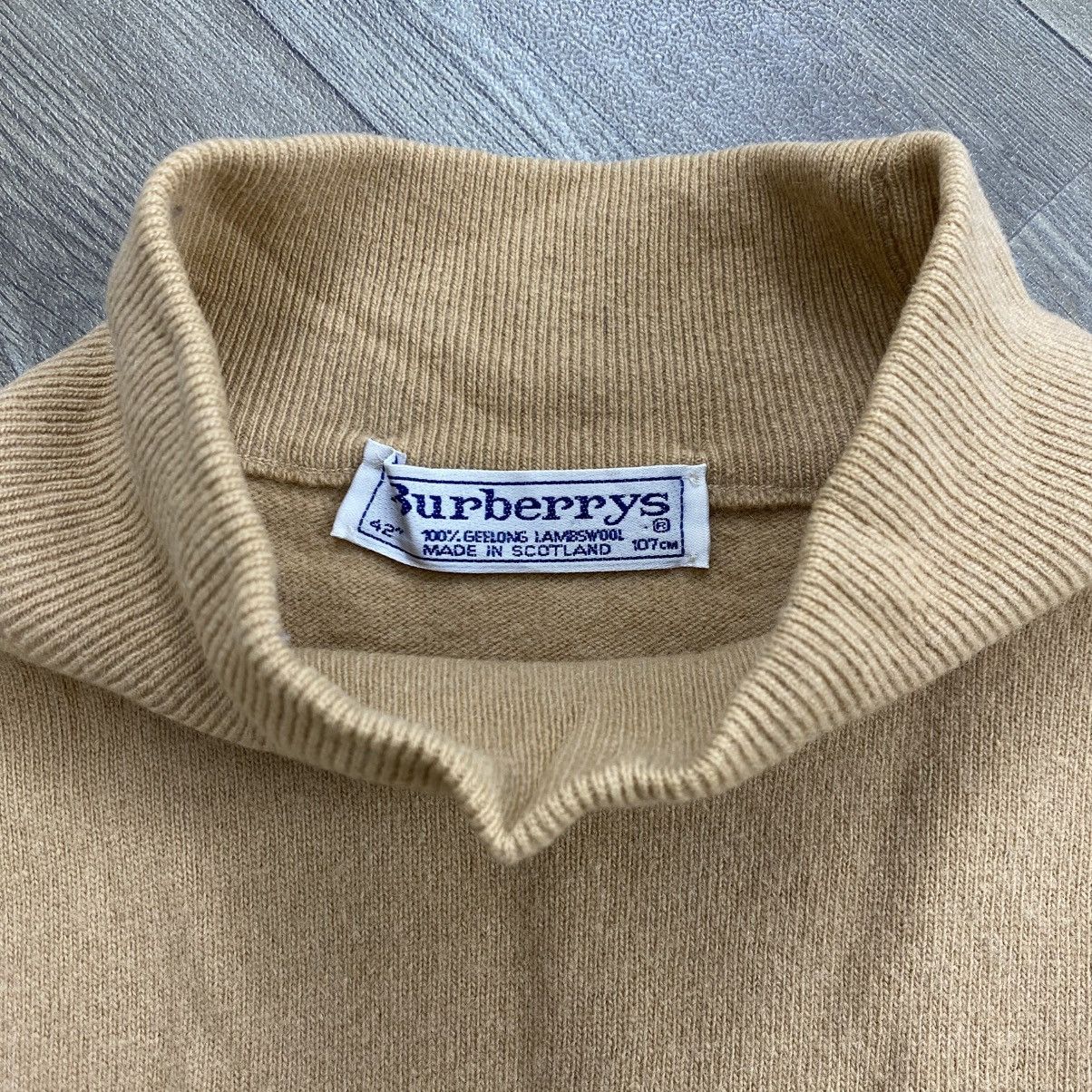 Burberry 90s Vintage Burberrys London Lambwool Knit Sweatshirt Luxury Size US L / EU 52-54 / 3 - 4 Thumbnail
