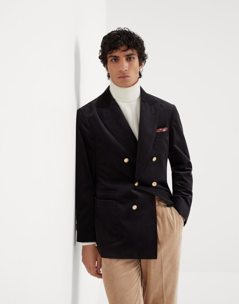 Brunello Cucinelli o1w1db10925 Suit-Type Jacket in Black Size US L / EU 52-54 / 3 - 3 Thumbnail