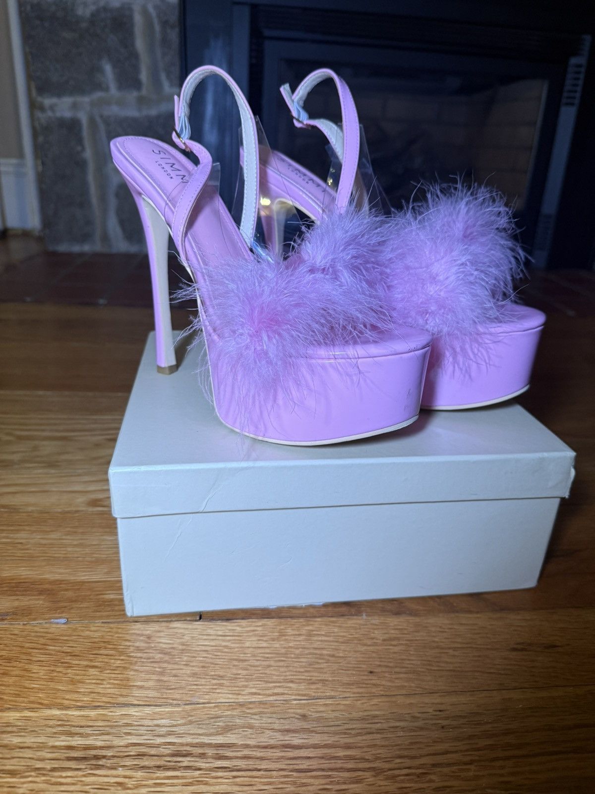 Other Simmi London IVETTE Fluffy Platform Heels – Pink Size US 9 / IT 39 - 6 Thumbnail