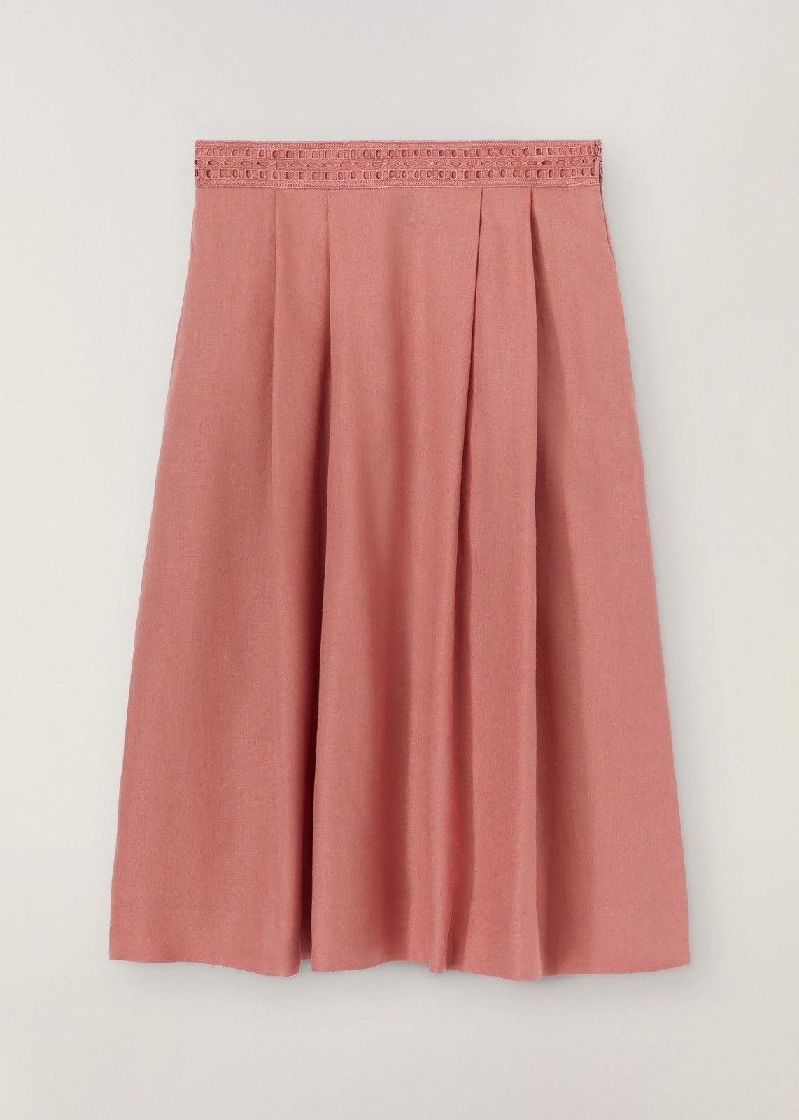 Loro Piana o1srvl11e0824 Zaira Sunny Midi Skirt in Dark Pink Size 28" / US 6 / IT 42 - 1 Thumbnail