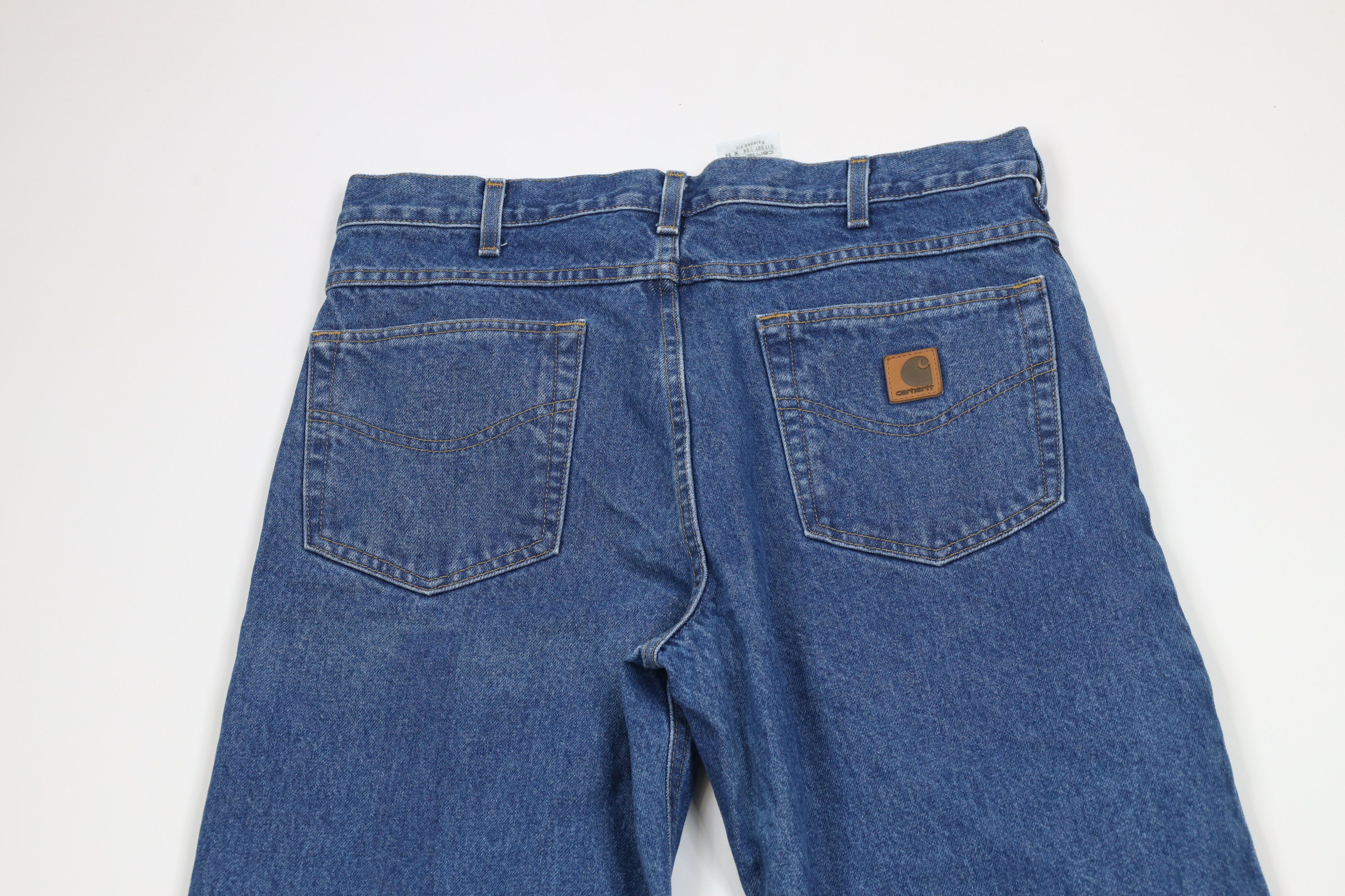 Carhartt × Vintage Vintage Y2K Carhartt Spell Out Relaxed Fit Wide Leg Jeans Size US 34 / EU 50 - 10 Thumbnail