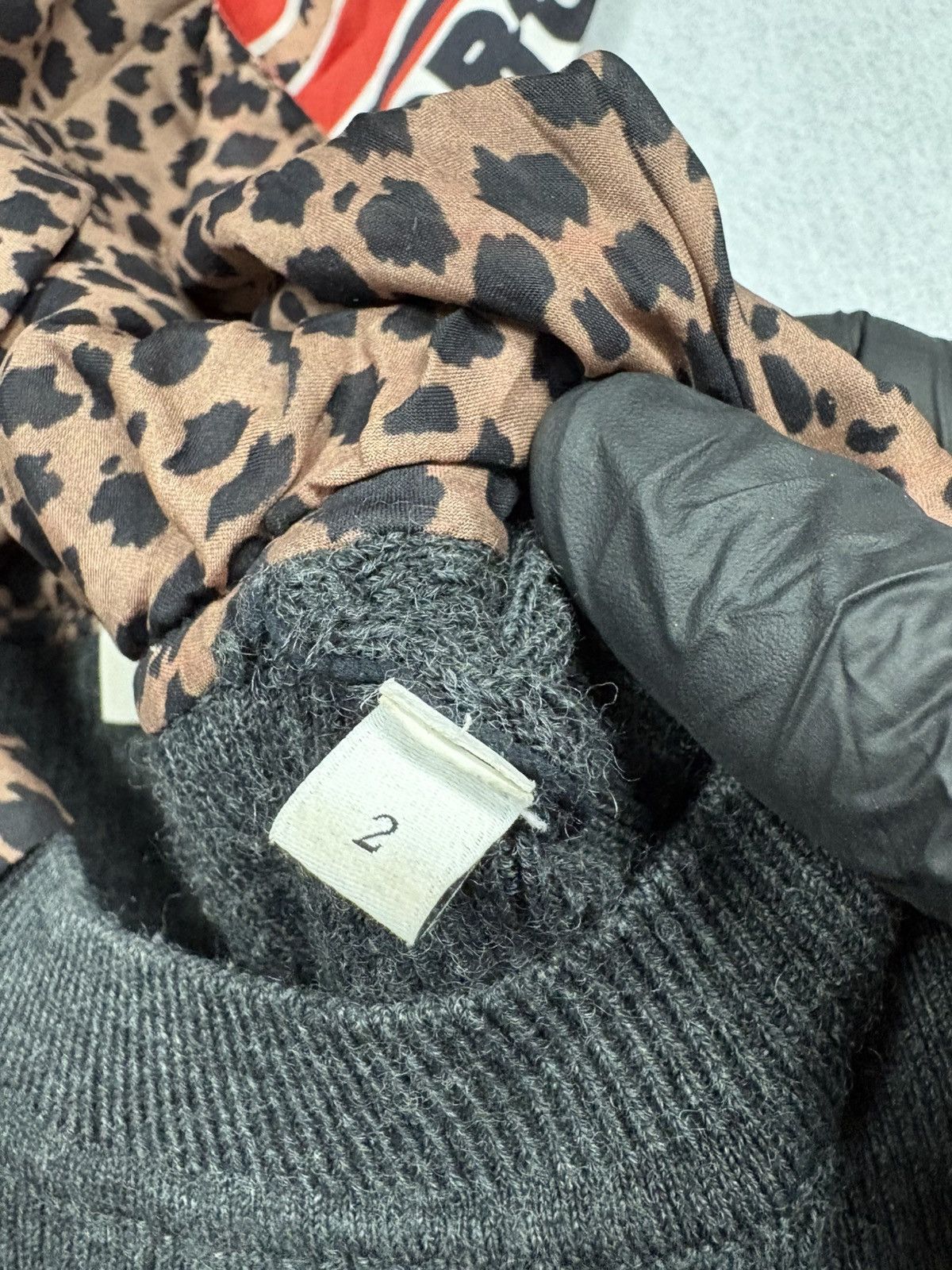 Sandro Sandro Paris Wool Blend Sweater With Silk Leopard Scarf Hood Size XS / US 0-2 / IT 36-38 - 13 Thumbnail