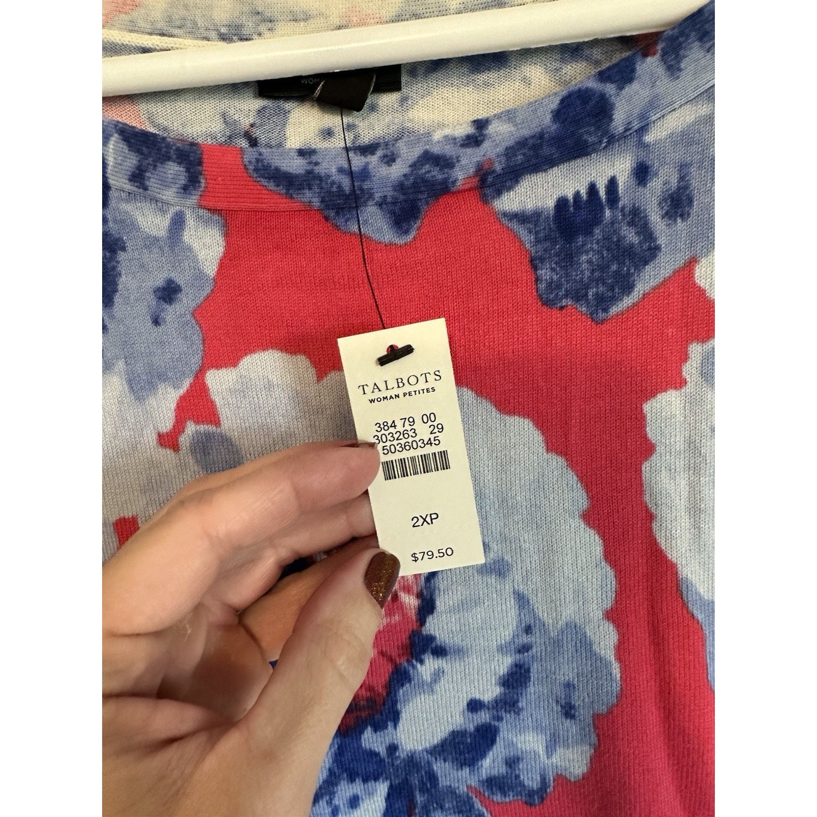 Talbots Talbots Short Sleeve Sweater Womens 2X P Bright Floral Size XXL / US 16-18 / IT 52-54 - 2 Thumbnail