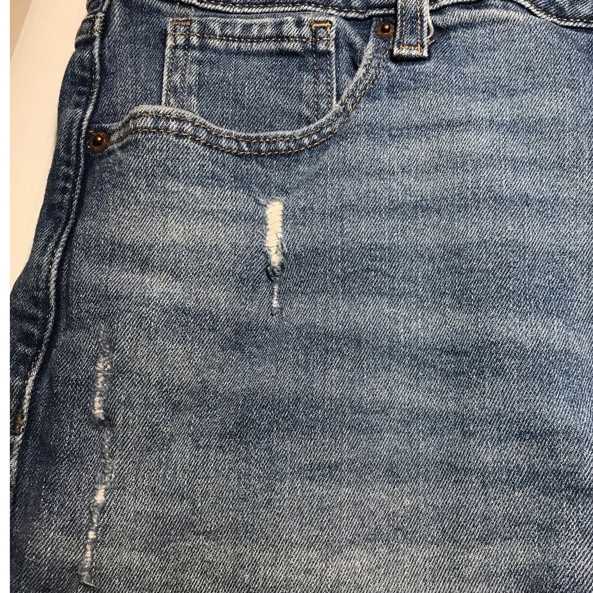 Old Navy Old Navy Ripped High-Rise Stretch Denim Jean Shorts 16 Size 38" / US 16 / IT 52 - 7 Thumbnail