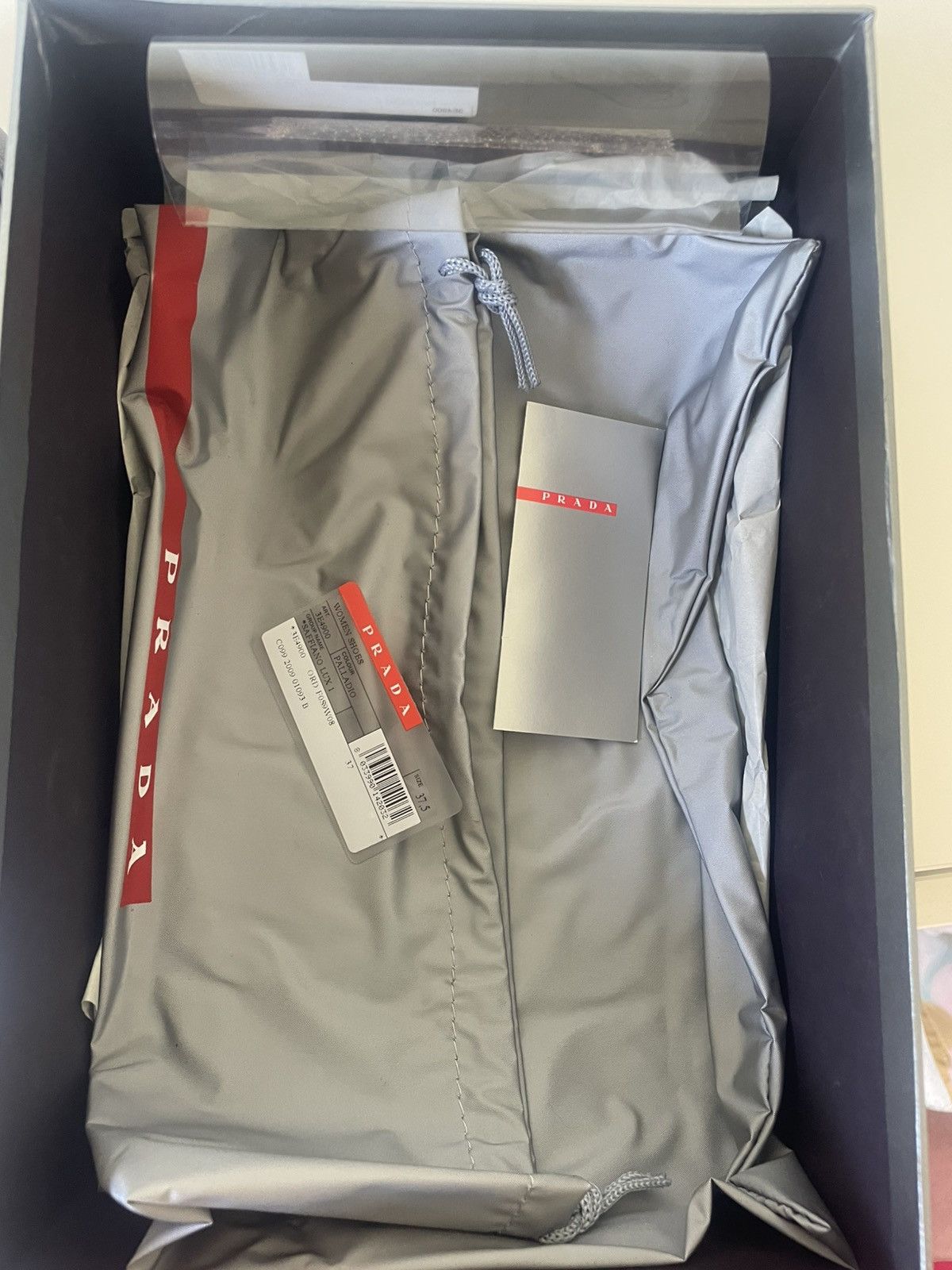 Prada Prada women’s leather sneakers in grey with original box Size US 7.5 / IT 37.5 - 7 Thumbnail
