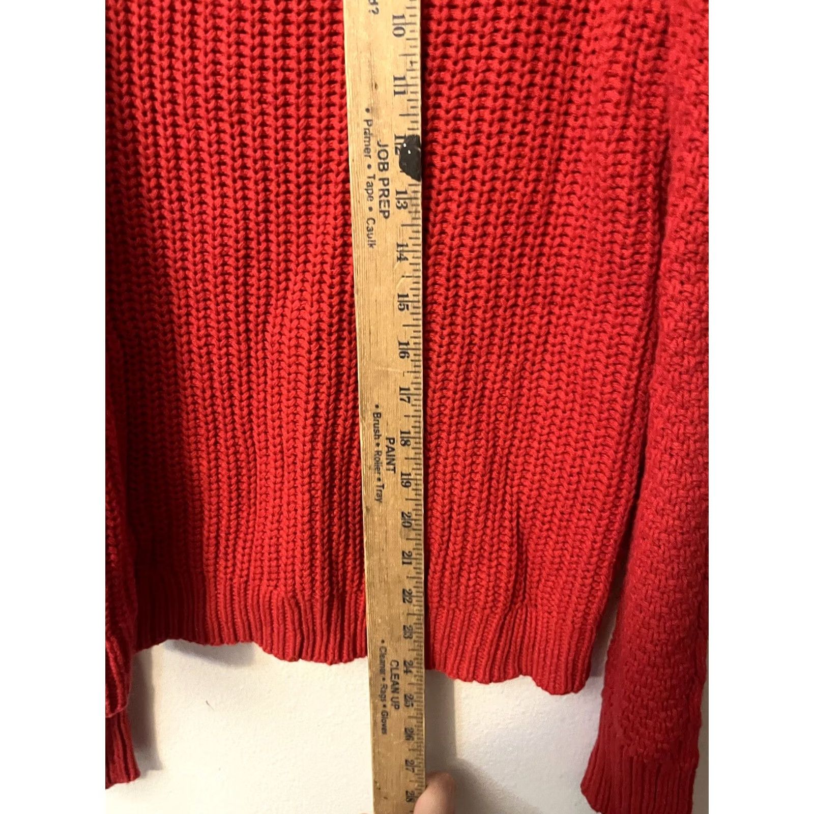 Aeropostale Aeropostale Sweater Womens Medium Red Cotton Cold Shoulder Raglan Sleeve Winter Size M / US 6-8 / IT 42-44 - 4 Thumbnail