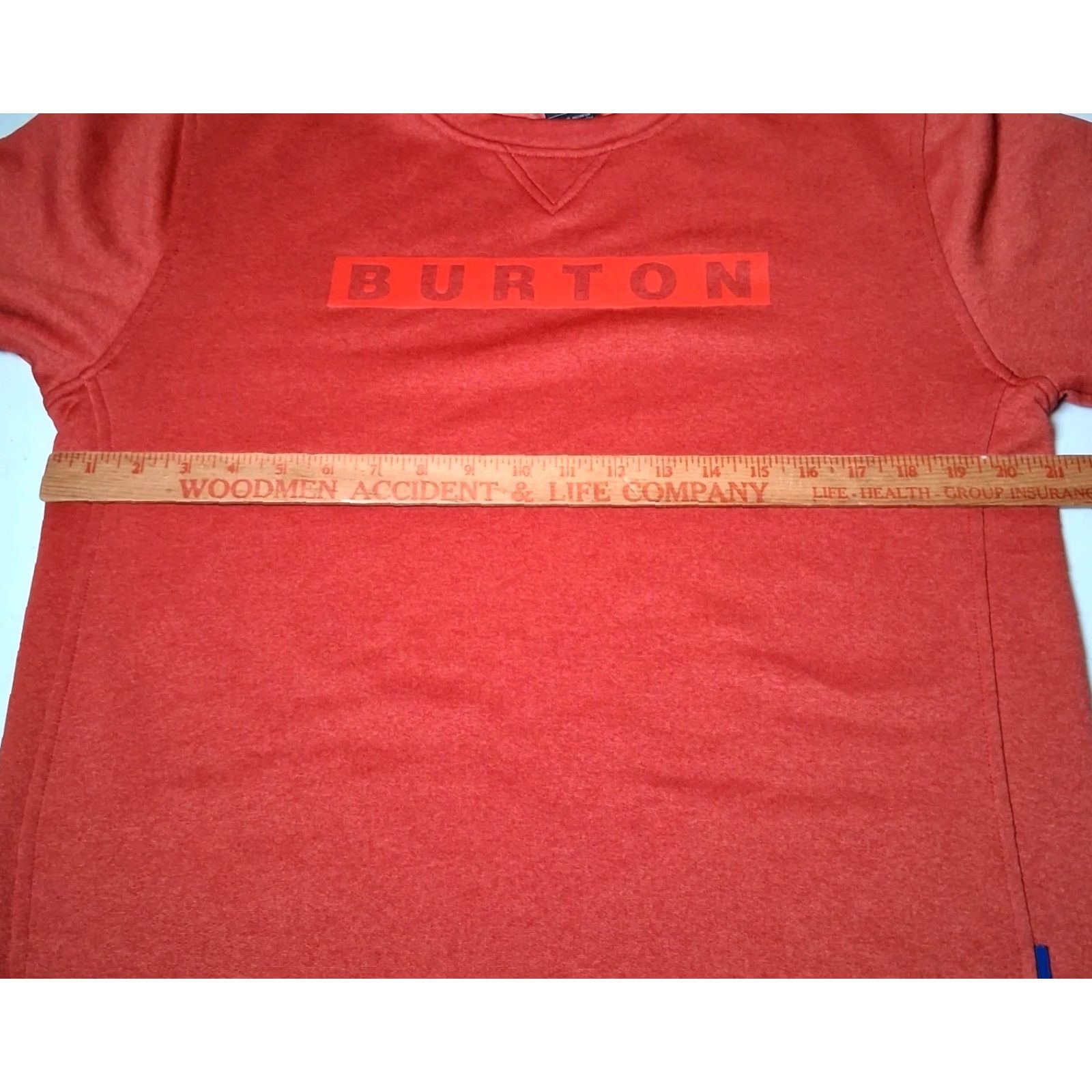 Burton Burton Sweatshirt Men Small Salmon Pullover Snowboarding Snowboarder Crew Neck Long Sleeve Regular Polyester Orange Graphic Fuzzy Inside Thumb Holes Size US S / EU 44-46 / 1 - 4 Thumbnail