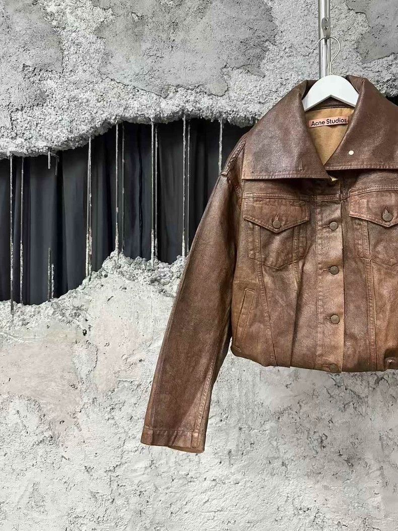 Acne Studios acne studios size:34 Brown denim coat 2505-Nextarrow Size US XXS / EU 40 - 3 Thumbnail