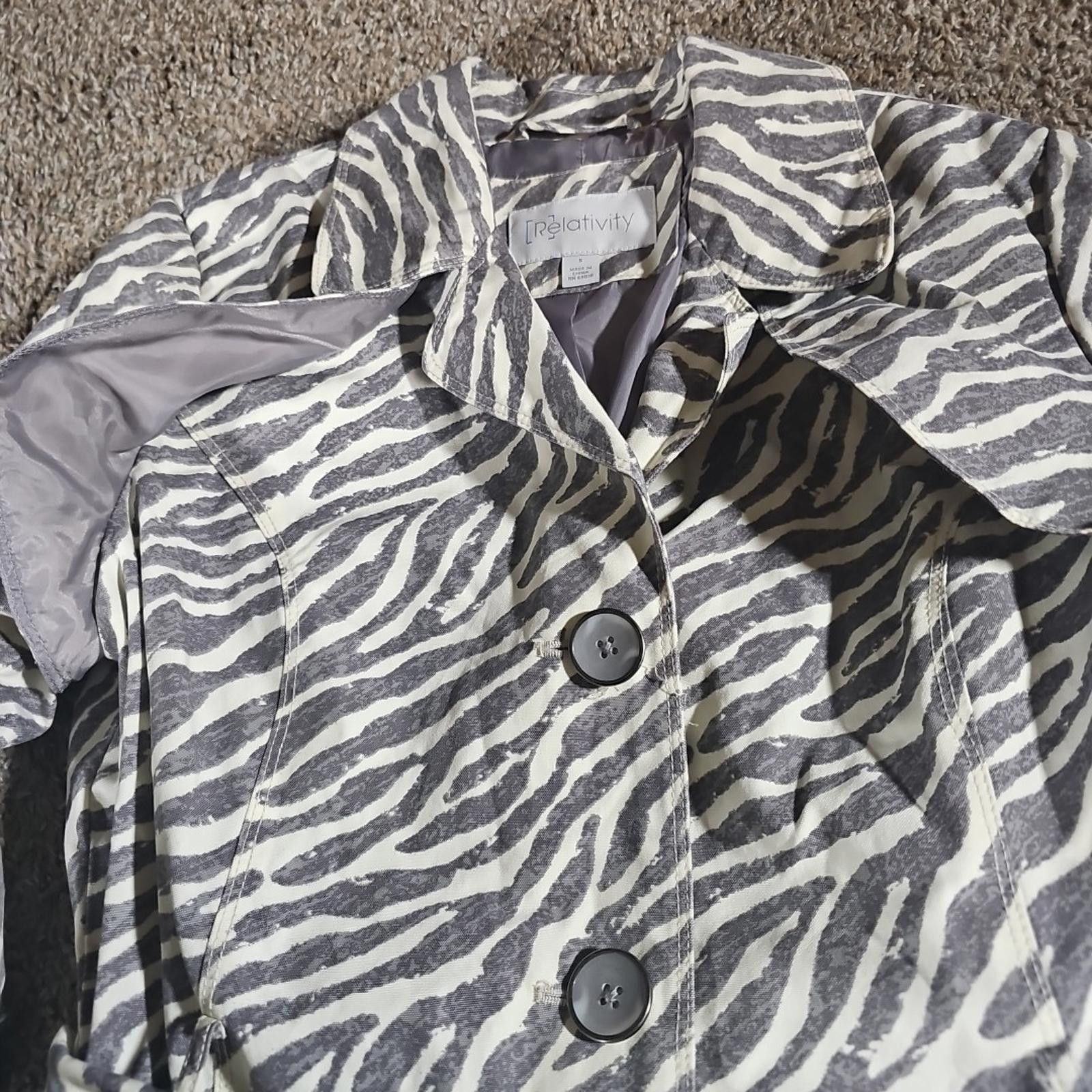 Other Relativity Zebra Sz 5 Safari Jacket Size M / US 6-8 / IT 42-44 - 3 Thumbnail