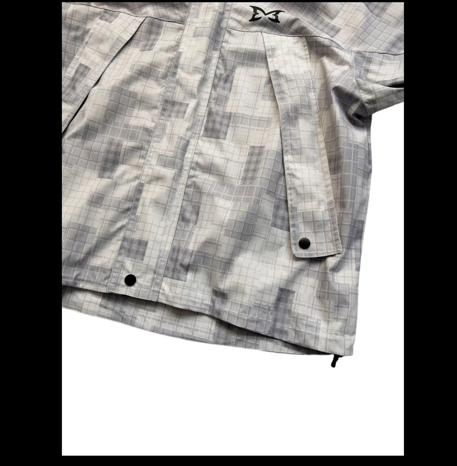 Other Grey Plaid Adjustable Hooded Shell Jacket Dropped Shoulder Size US M / EU 48-50 / 2 - 9 Thumbnail