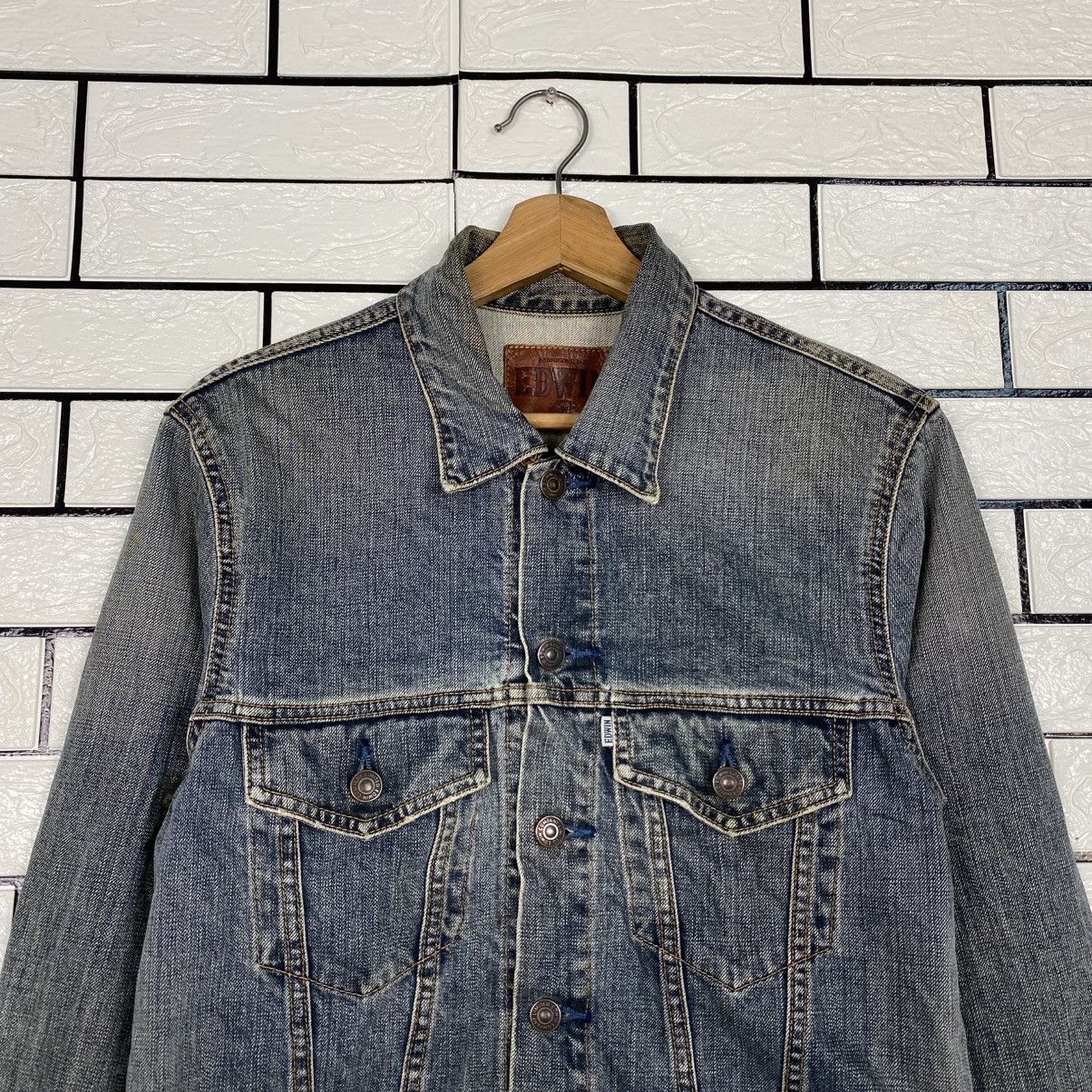 Edwin 📌Vintage Trucker Denim Jacket Edwin Cafe Racer Style Size US M / EU 48-50 / 2 - 4 Thumbnail
