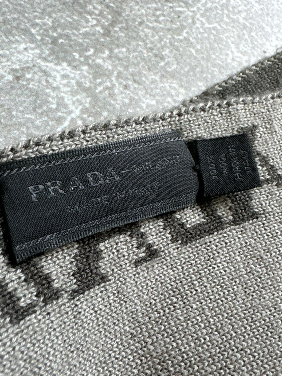 Prada Prada Logo Intarsia Two-Tone wool scarf Size ONE SIZE - 4 Thumbnail