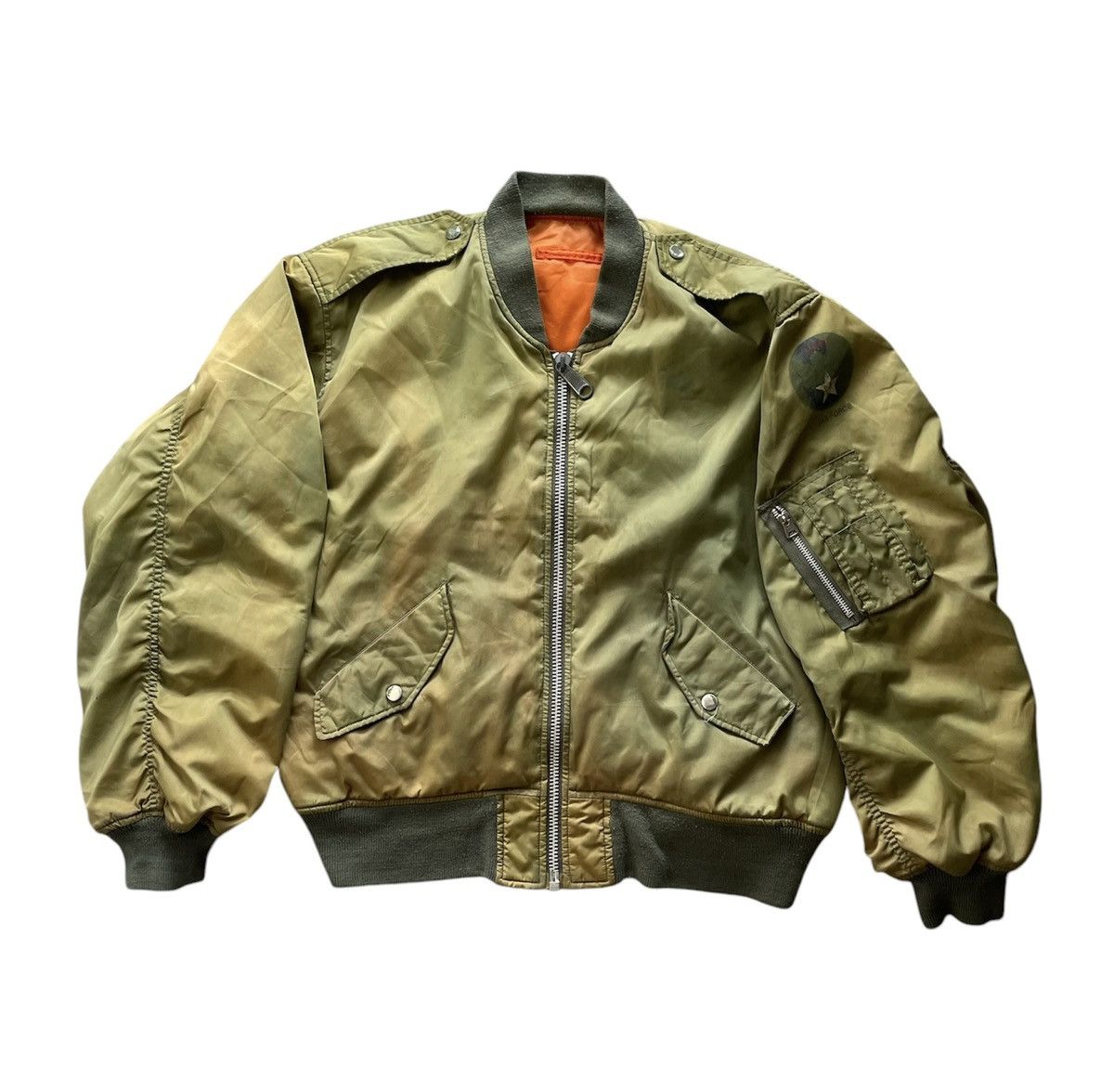 Vintage FADED SUN USA AIR FORCE BOMBER JACKET Size US M / EU 48-50 / 2 - 2 Thumbnail