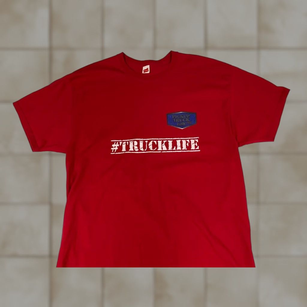 Hanes Truck Life Mens Shirt XL Red T-Shirt Hanes Crew Neck Short Sleeve Cotton Logo Classic Size US XL / EU 56 / 4 - 1 Thumbnail