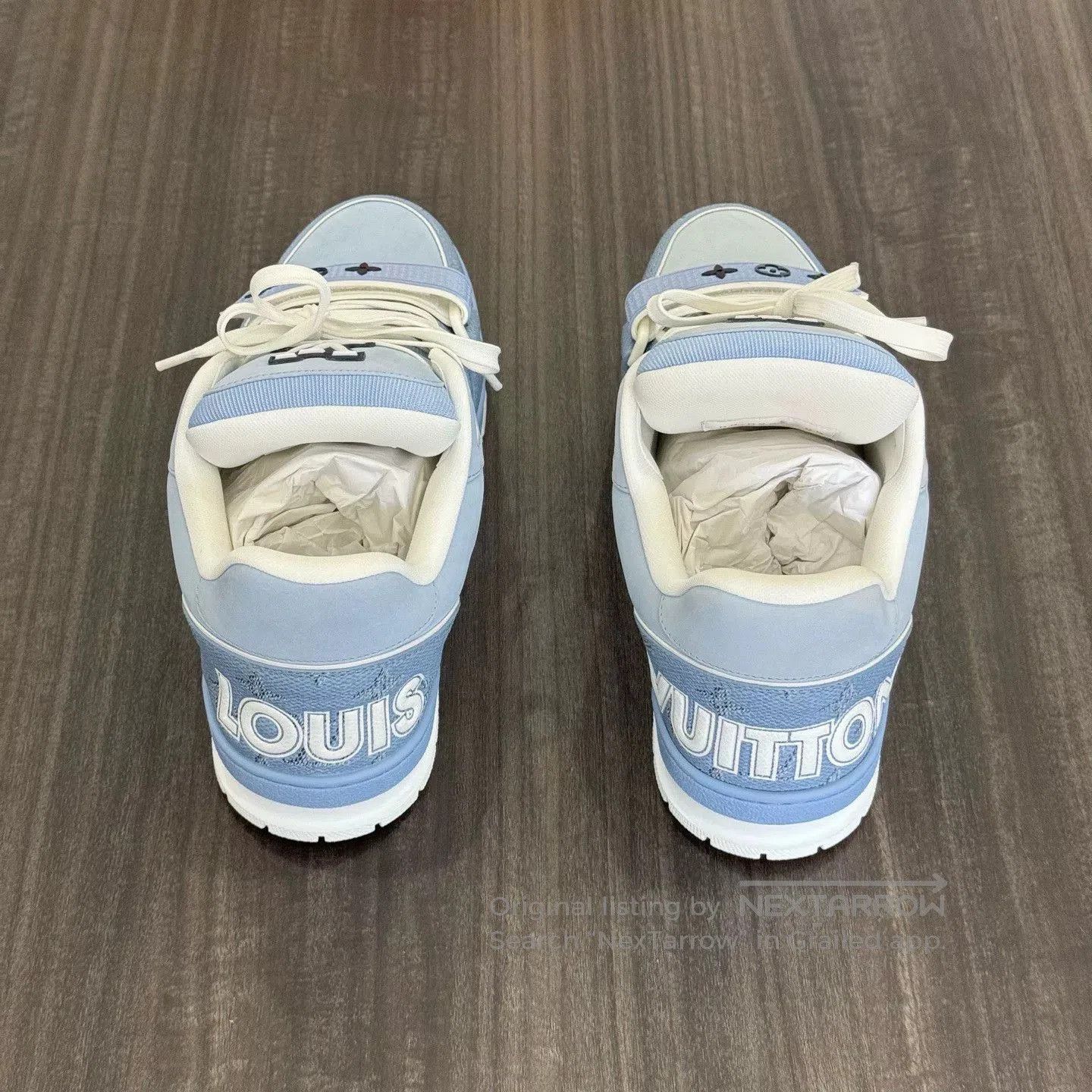 Louis Vuitton Louis Vuitton New Trainer Blue Sneakers. Size US 10.5 / EU 43-44 - 6 Thumbnail