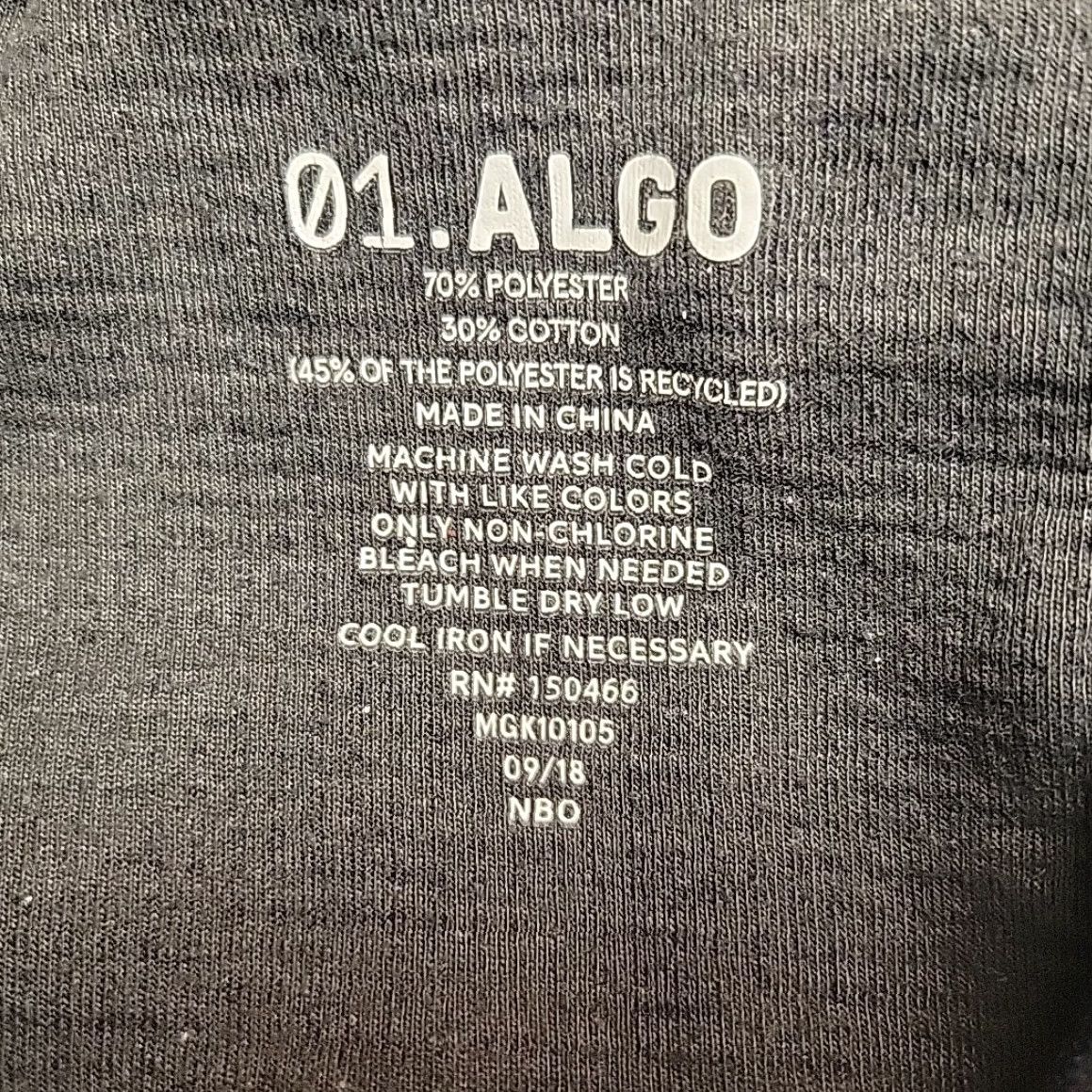 Vintage 01.ALGO Mens Small Blue Heather Long Sleeve Crew Neck Shirt Polyester Blend Knit Performance Athleisure Comfort Size US S / EU 44-46 / 1 - 2 Thumbnail