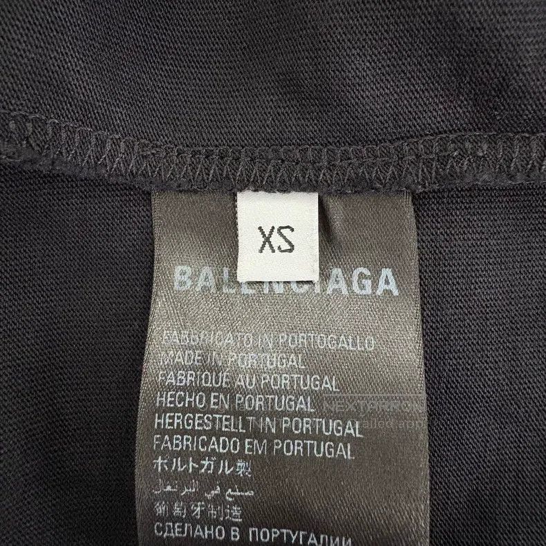 Balenciaga Balenciaga Blocked Tape Wave Logo Short Sleeve T-Shirt Size US XS / EU 42 / 0 - 5 Thumbnail